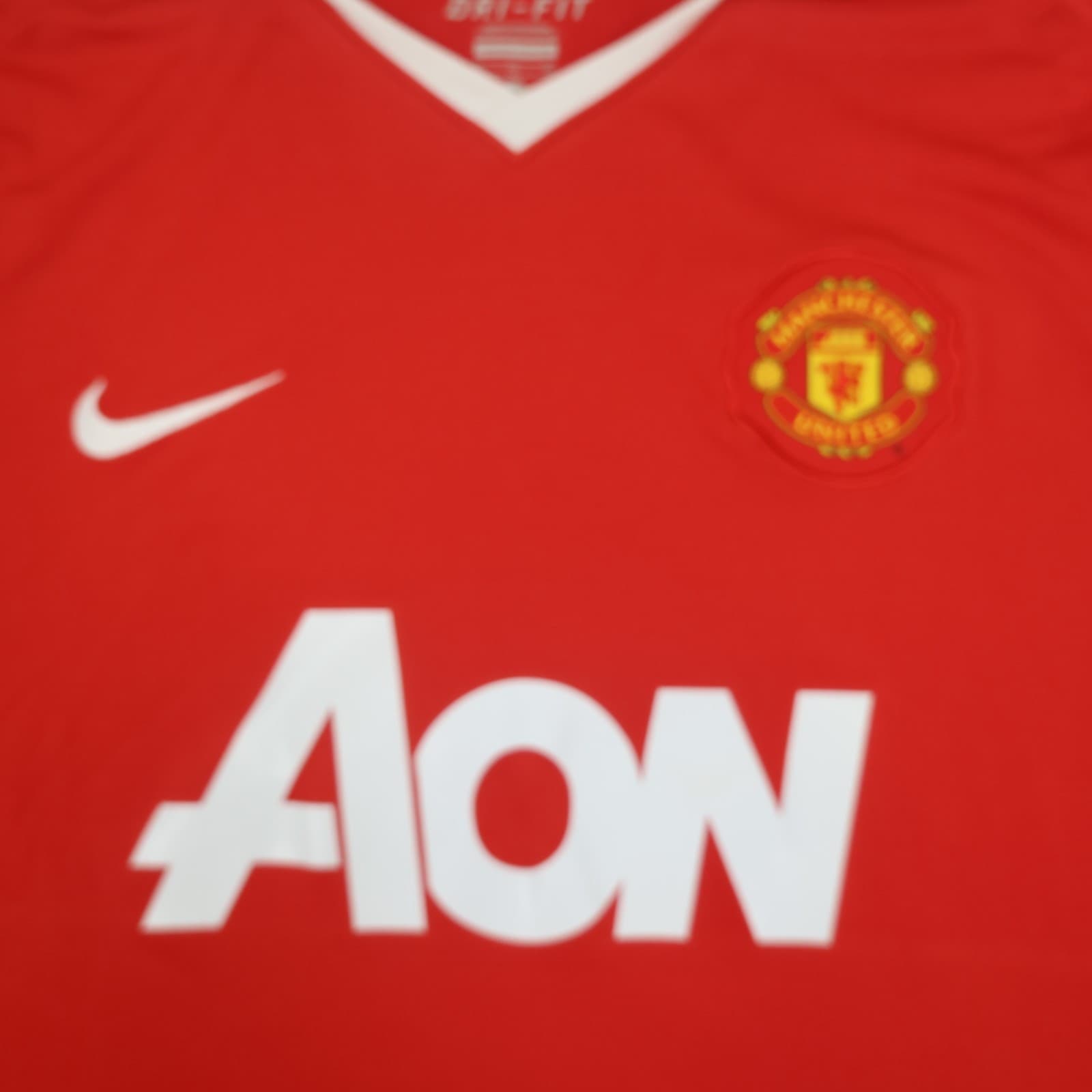 Manchester United Shirt Extra Large Red Home Kit 2010 2011 Nike Soccer Jersey photo 5
