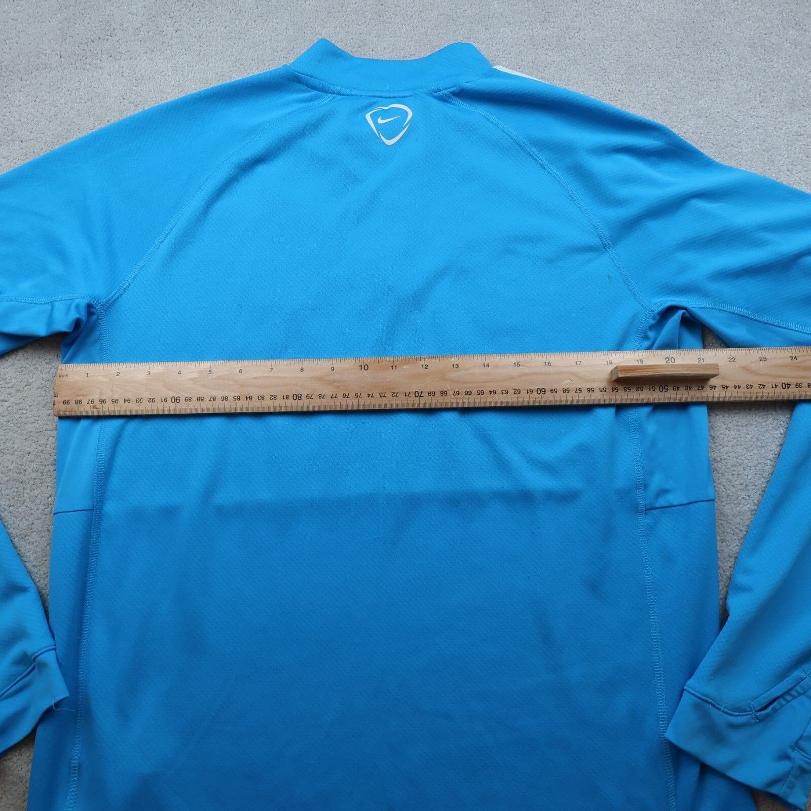 Manchester City Jumper Large Blue Tracksuit Pullover 2014 2015 1/4 Zip Nike photo 9