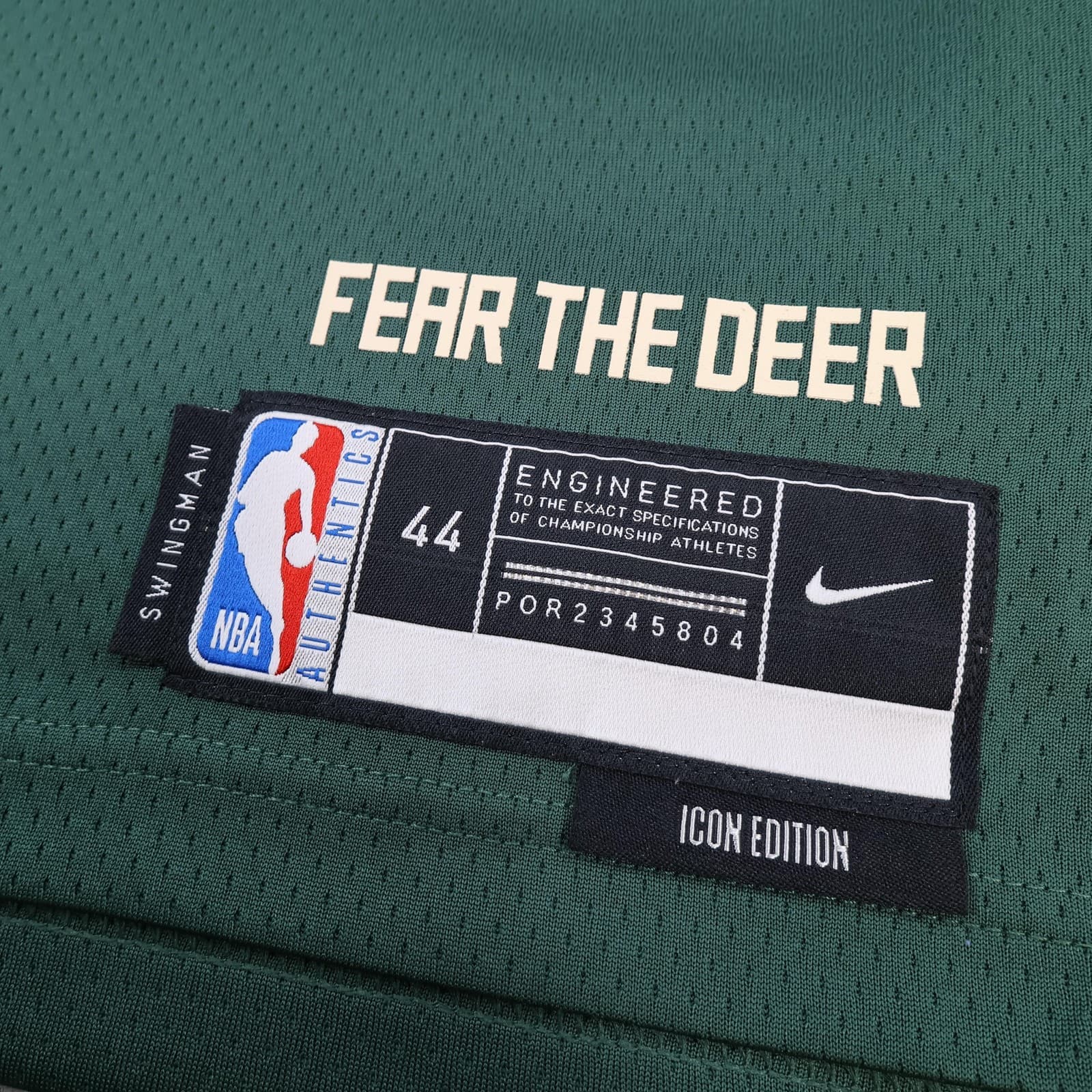 Milwaukee Bucks Basketball Jersey Mens Medium Green NBA Nike Antetokounmpo 34 photo 4