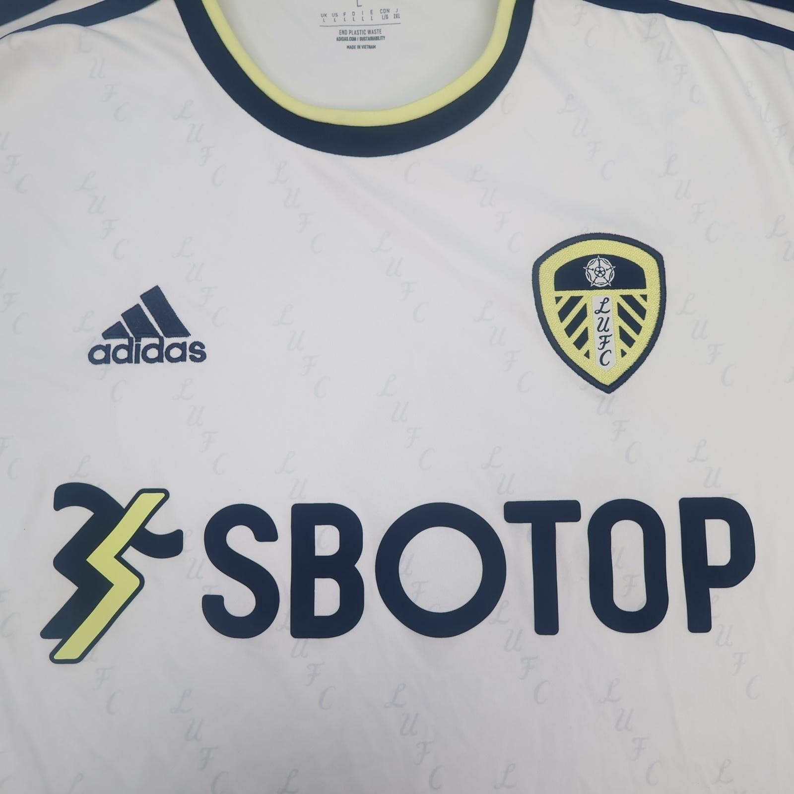Leeds United Shirt Mens Large White Home 2022 2023 EPL Football Adidas SBOTOP photo 3