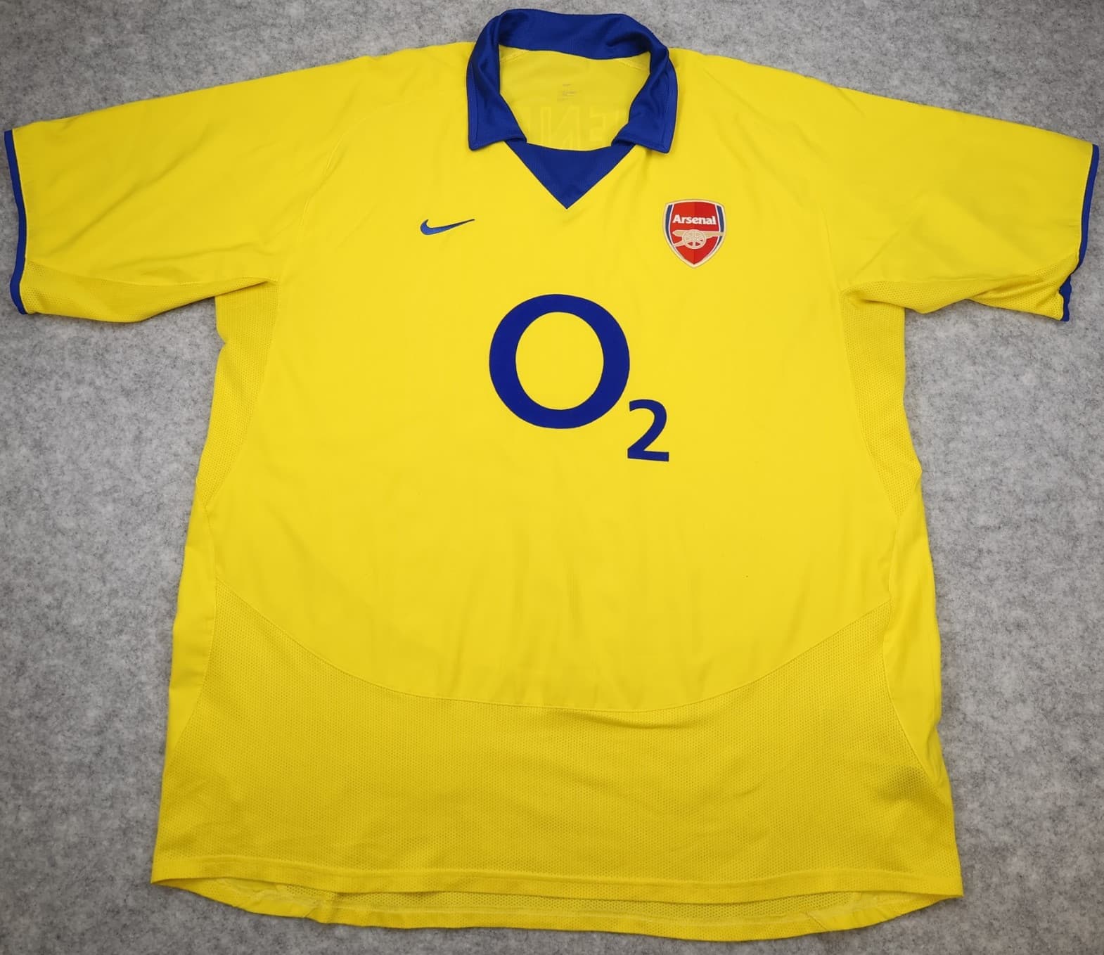 Arsenal Shirt 2XL Yellow Away Kit 2003 2004 Nike Jersey Thierry Henry O2 XXL photo 2