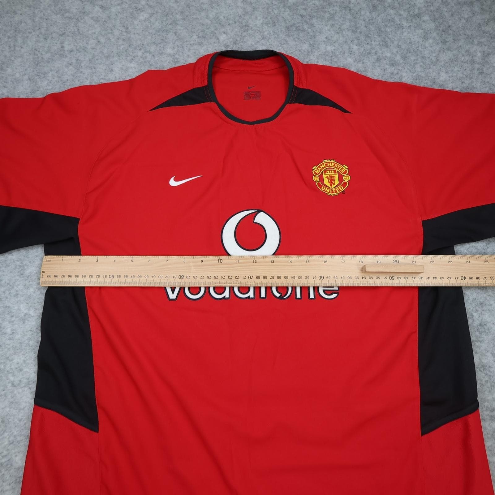 Vintage Manchester United Shirt Mens XL Red Home 2002 2004 EPL Nike Vodafone photo 11
