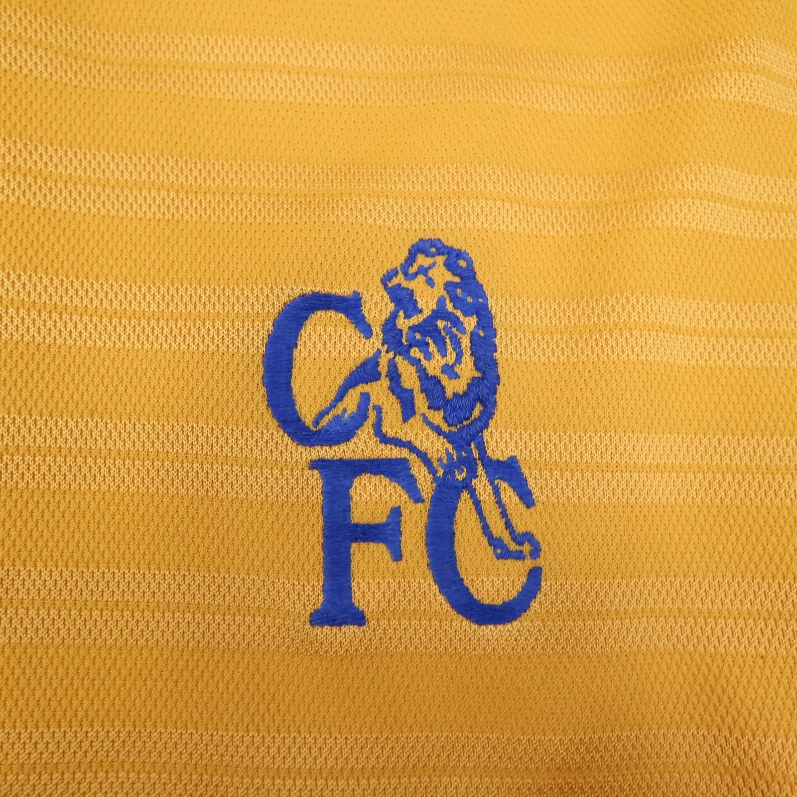 Vintage Chelsea Shirt Large Yellow Third Kit 2000 2001 Jersey Autoglass photo 4