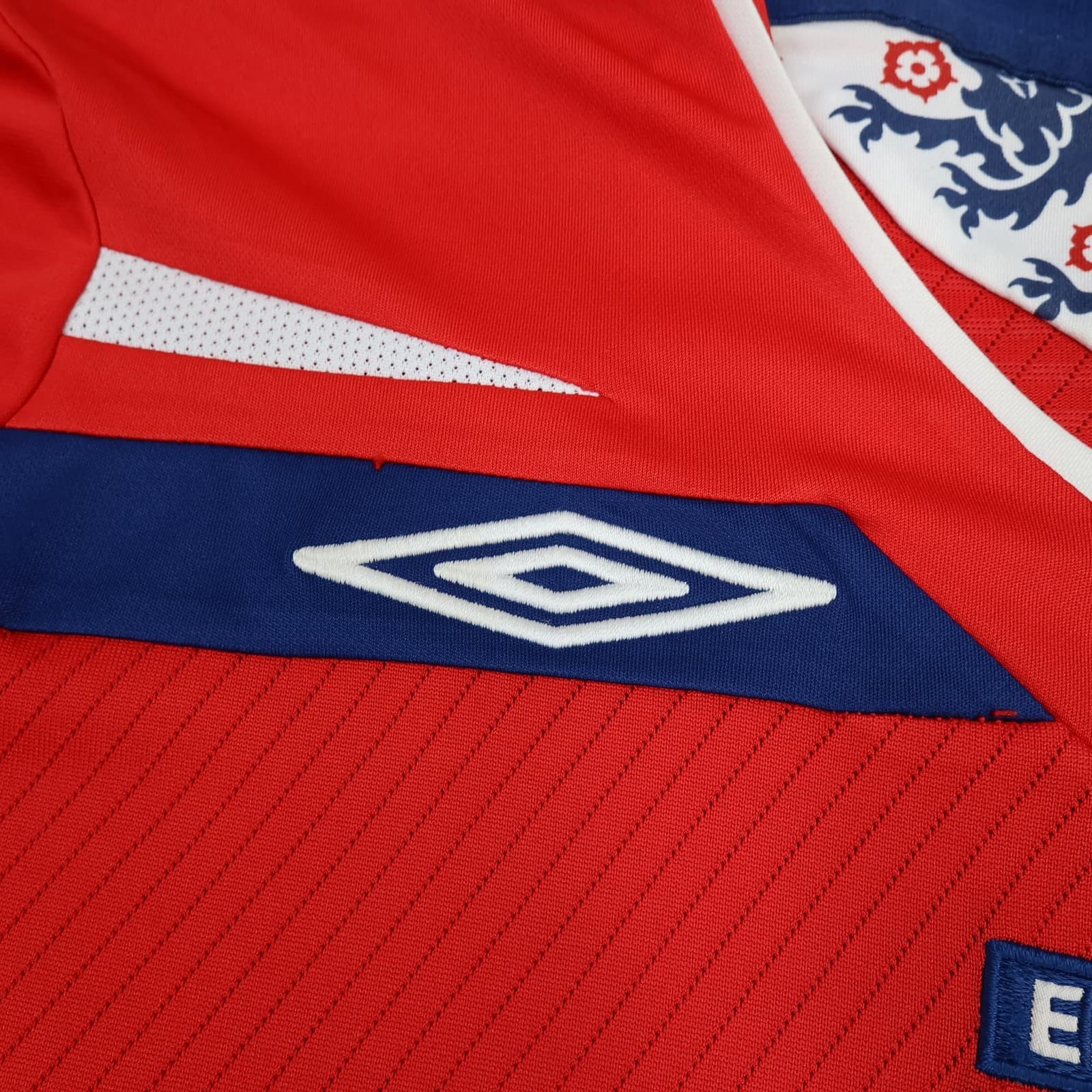England Away Shirt Mens Large Red 2008 2010 Football Umbro Beckham 7 Jersey photo 7