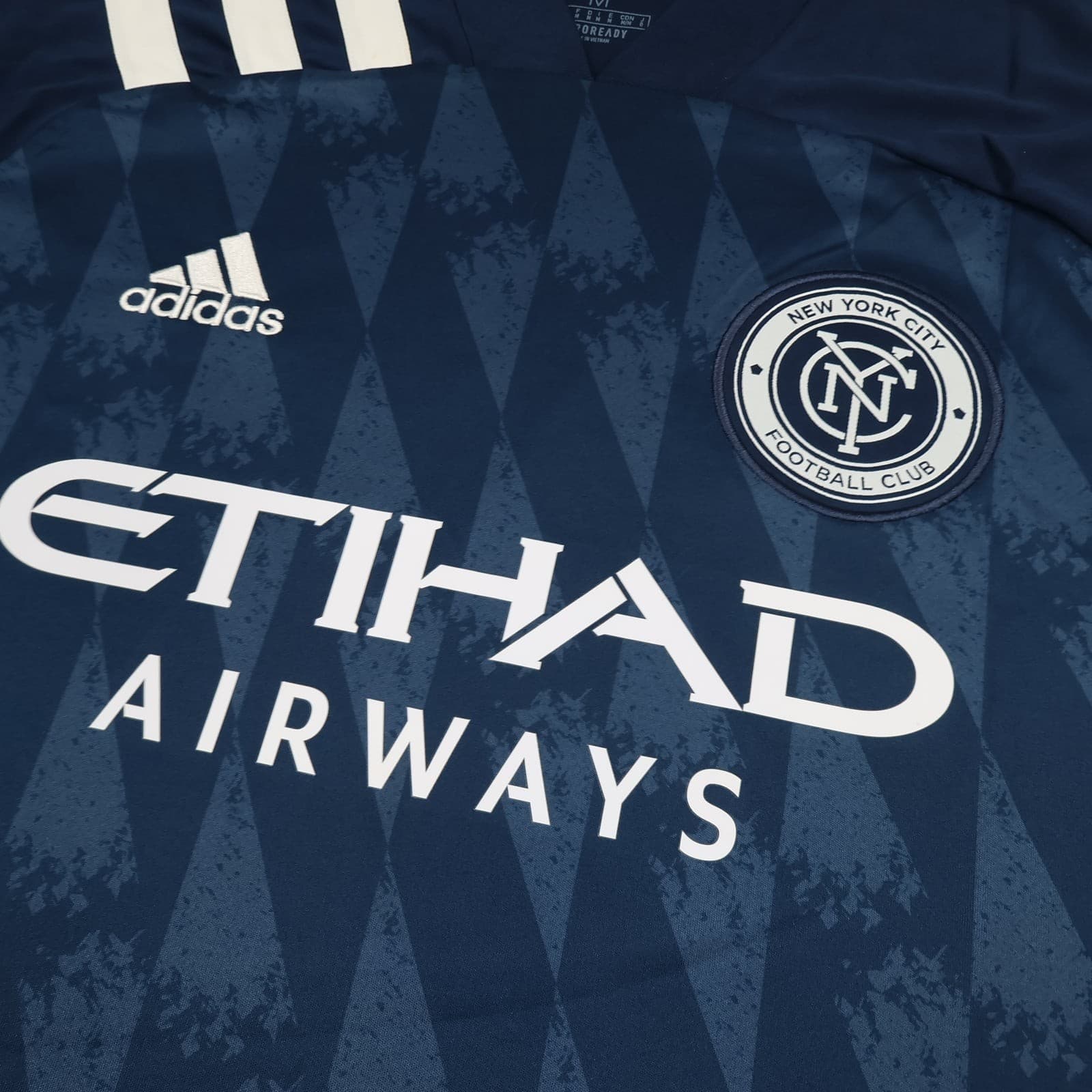 New York City FC Football Shirt Men Medium Blue Away 2020 2021 Adidas EH6195 photo 2