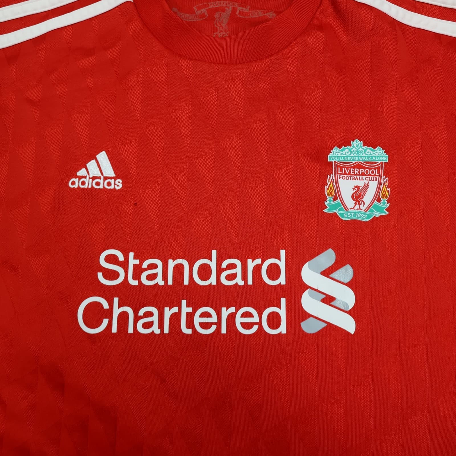 Vintage Liverpool Shirt Extra Small Red Home Kit 2010 2011 Adidas Jersey photo 3