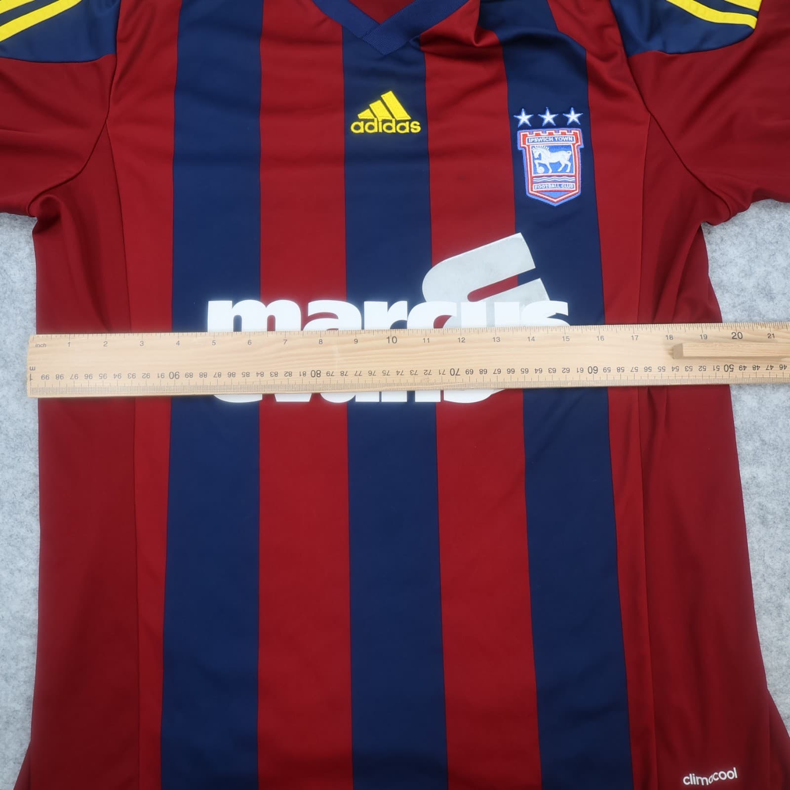Ipswich Town Shirt Large Burgundy Away Kit 2015 2016 Adidas Jersey Marcus Evans photo 11