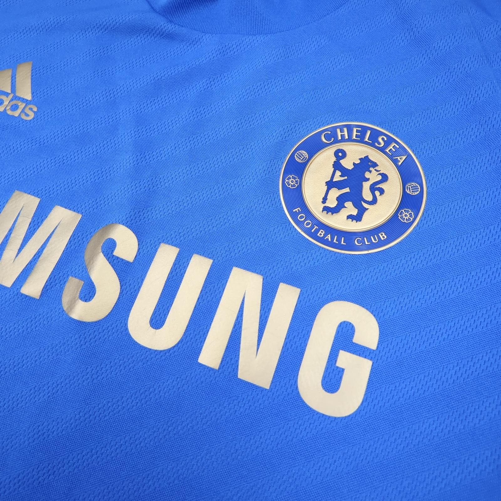 Chelsea Shirt Mens Large Blue Home 2012 2013 Adidas Hazard 17 Soccer Jersey photo 5