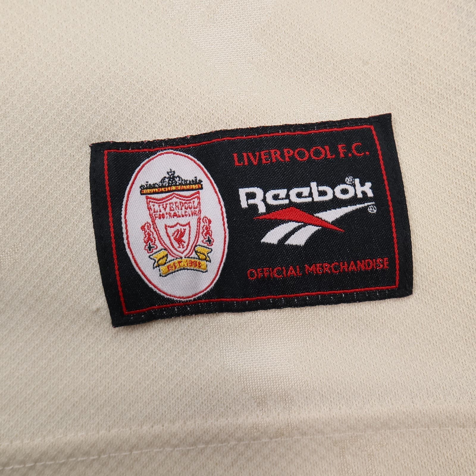 Vintage Liverpool Shirt Large Beige Away Kit 1996 1997 Reebok Jersey 42/44 photo 16