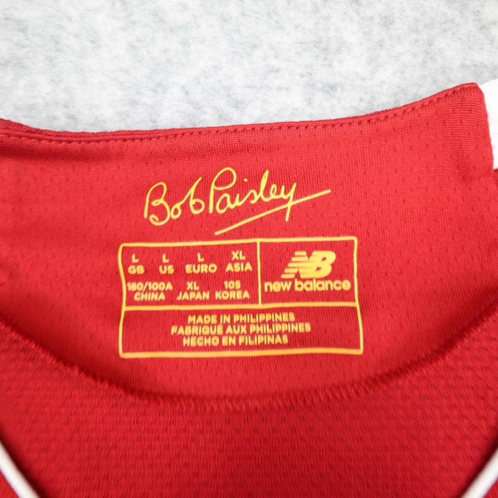 Liverpool Shirt Mens Large Red Home 2019 Football New Balance Standard Chartered photo 6