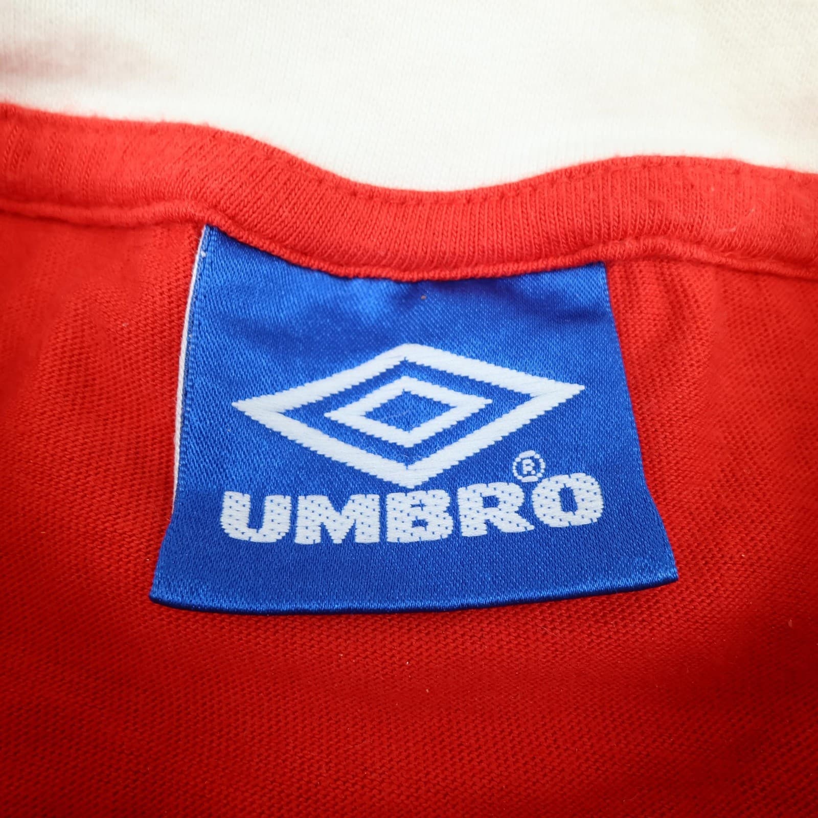 Manchester United Shirt Mens XL Red UEFA CL Winners Umbro 1999 Soccer Jersey photo 4