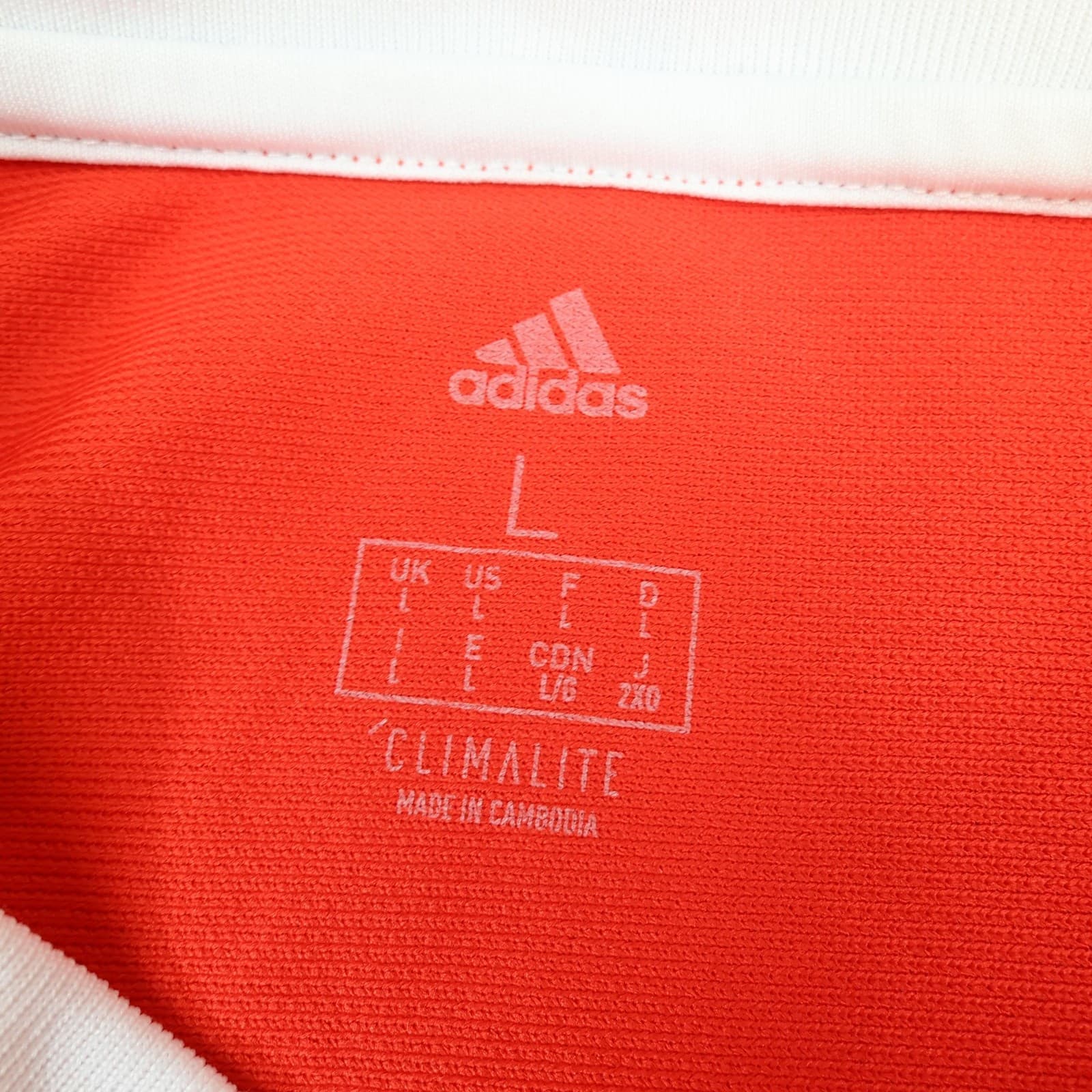 Wales Home Shirt Mens Large Red Football 2018 2019 Adidas Soccer Jersey photo 5