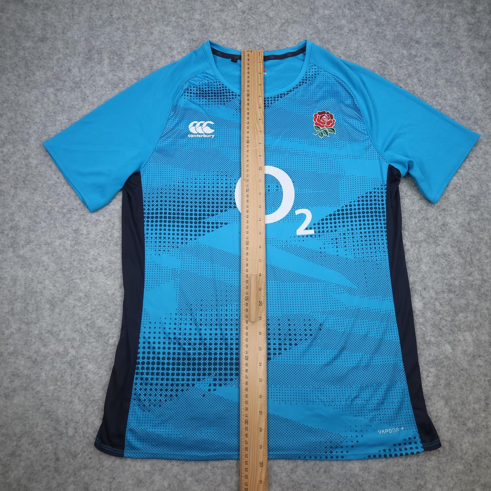 England Rugby Training Shirt Mens XL Blue Rugby Union Canterbury O2 Vapodri photo 11