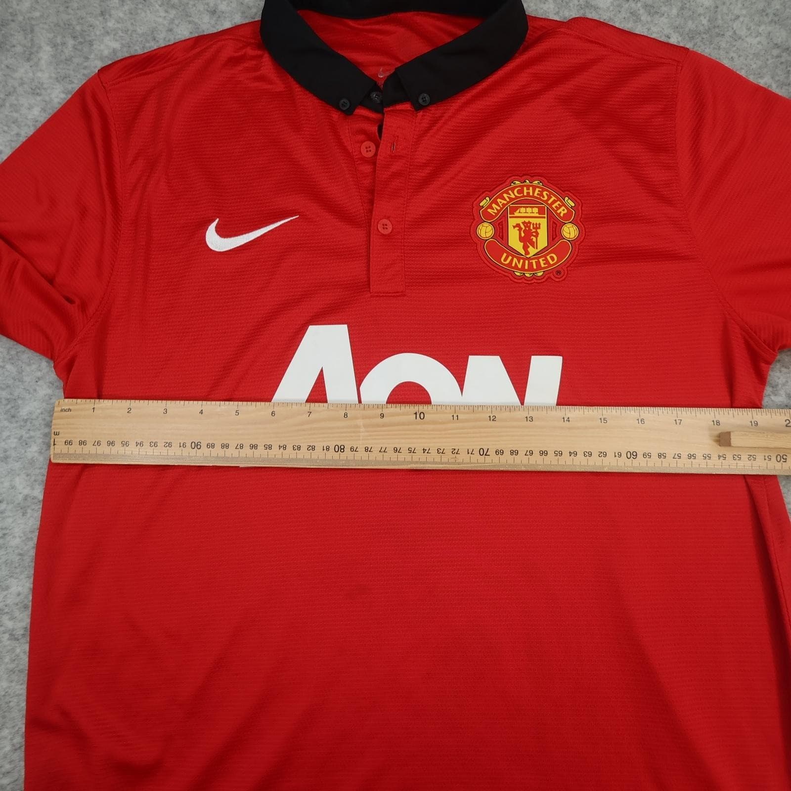 Manchester United Shirt Mens Large Red Home 2013 2014 Football Nike V Persie 20 photo 13