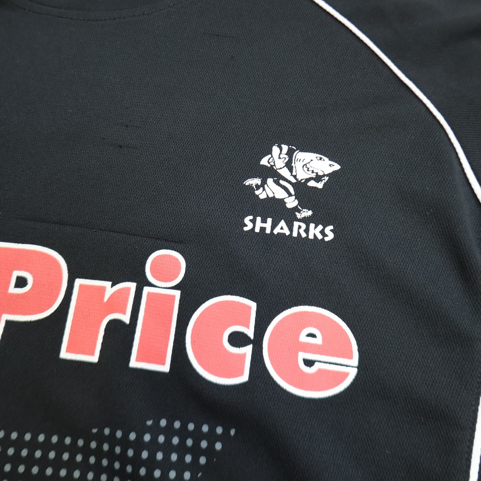 Sharks Rugby Shirt Large Black Away Jersey 2013 Maxed Jersey Medium photo 5