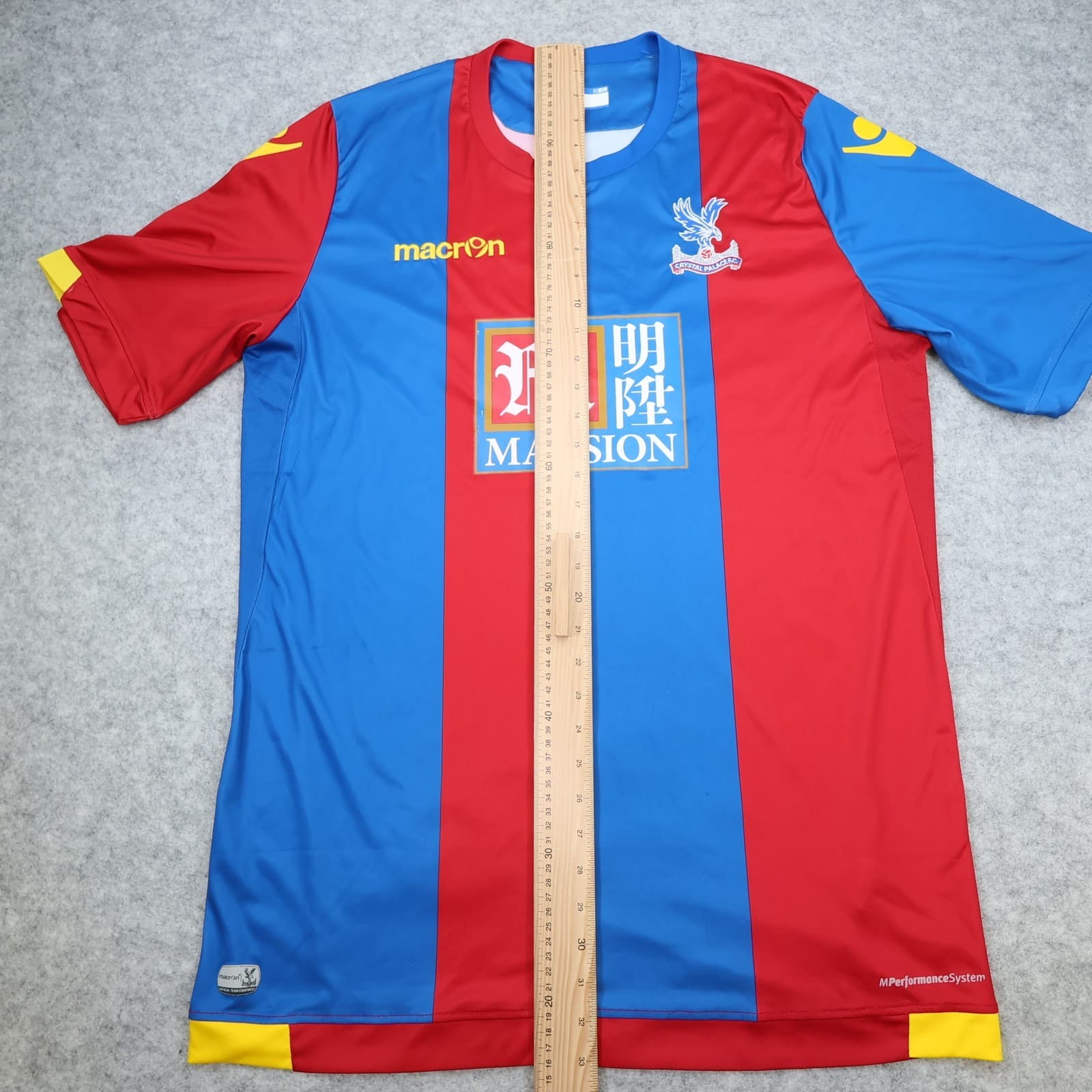 Crystal Palace Shirt 3XL Red Blue Home Kit 2015 2016 Macron Soccer Jersey 45" photo 14