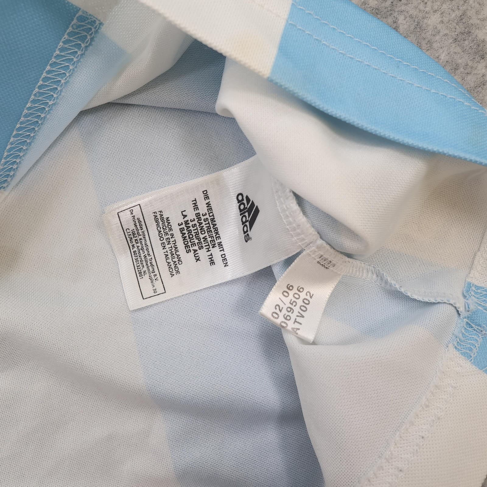 Argentina Home Shirt Mens Large Blue 2007 2009 Football Adidas Soccer Jersey photo 8