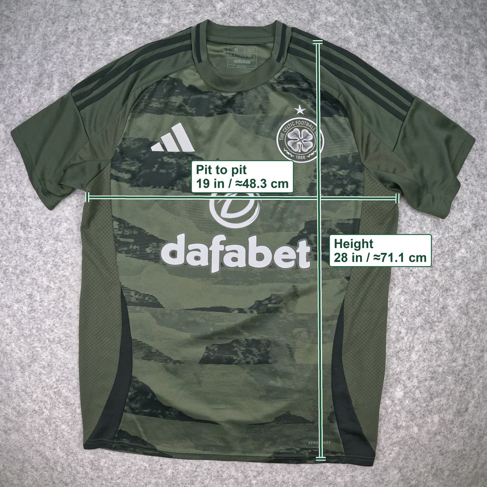 Celtic Football Shirt Medium Third 2024 2025 Adidas Kyogo 8 FC 2024 2025 Jersey photo 5