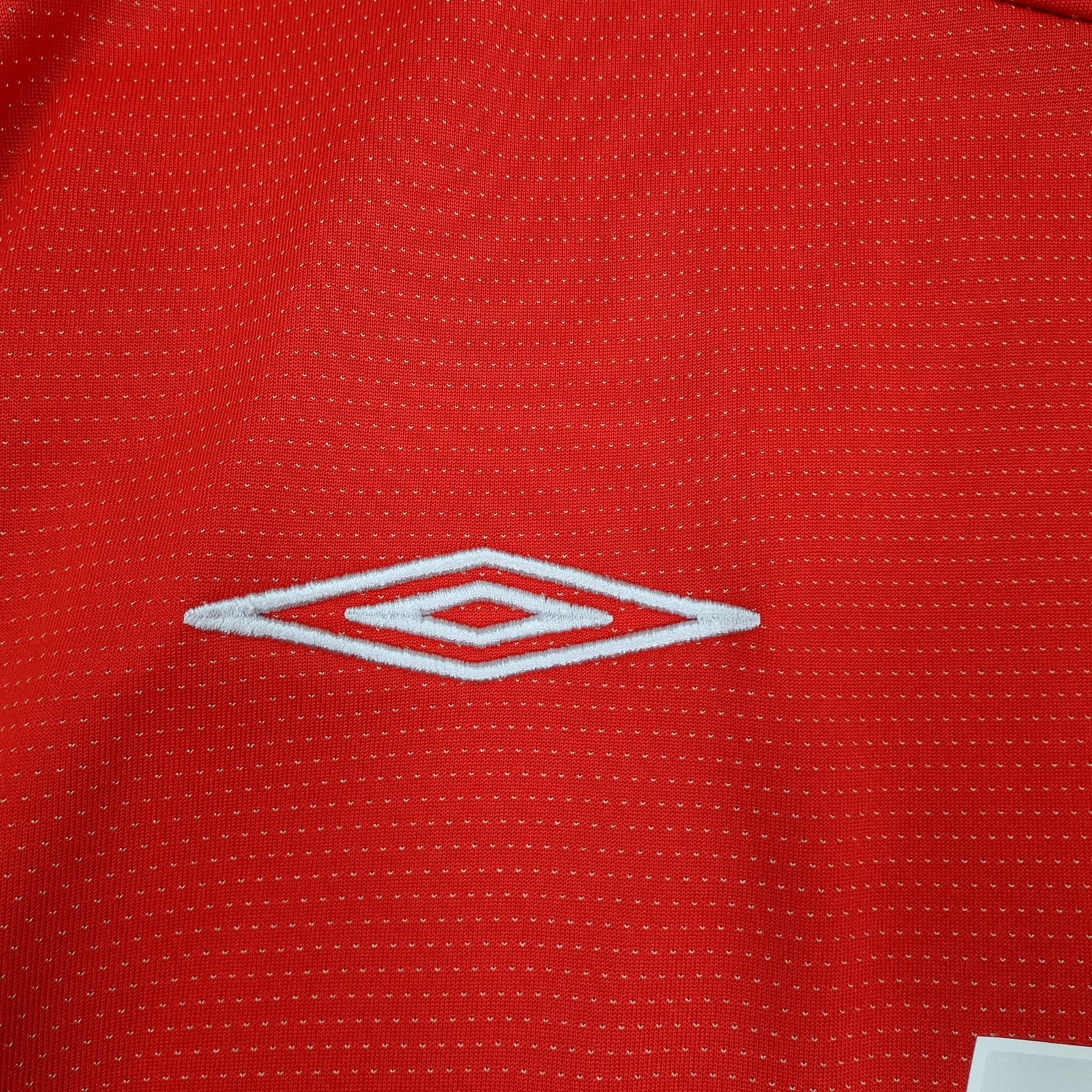 Vintage England Away Shirt Mens Large Red 2004 2006 Umbro Beckham 7 Jersey photo 6