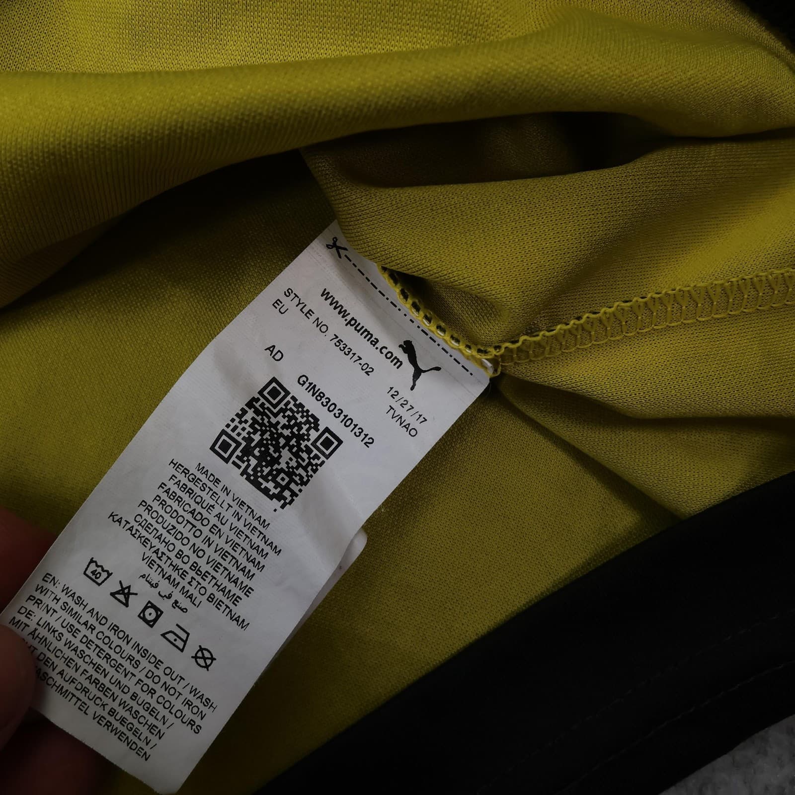 Borussia Dortmund Shirt Mens 2XL Away Black Yellow 2018 2019 Puma Jersey photo 10