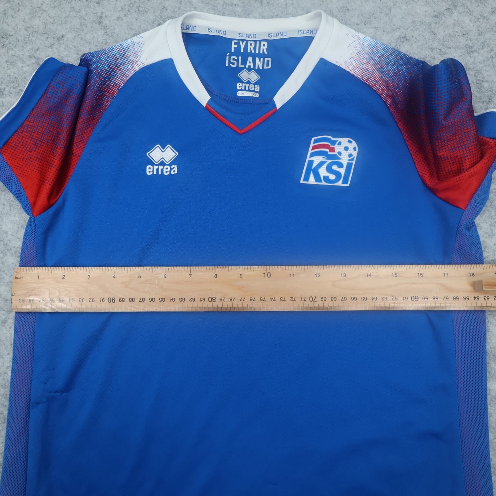 Iceland Football Shirt Extra Small Blue Home Kit 2018 2019 Soccer Jersey KSI photo 9