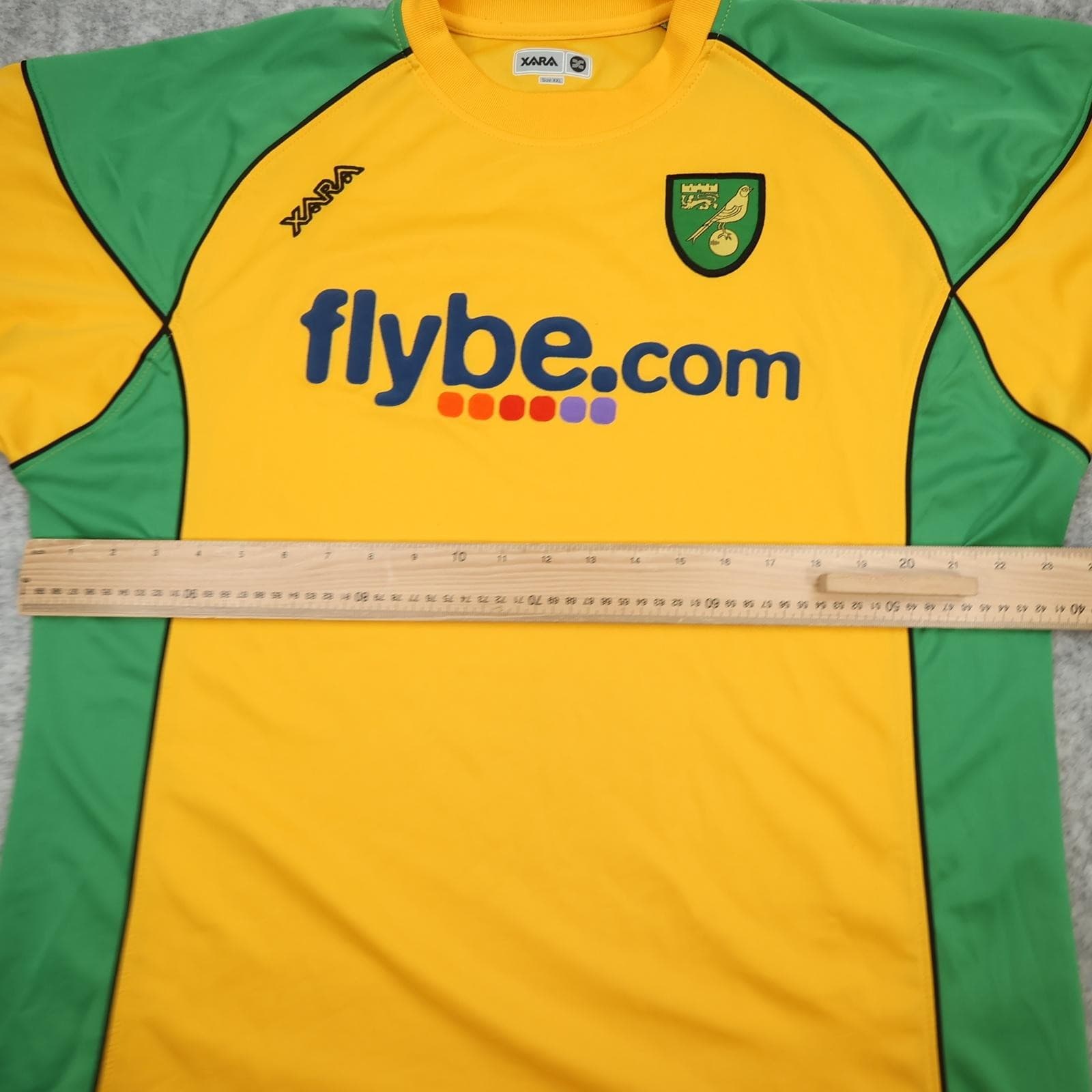 Norwich City Shirt Mens 2XL Yellow Home EFL Football Xara Jersey photo 9