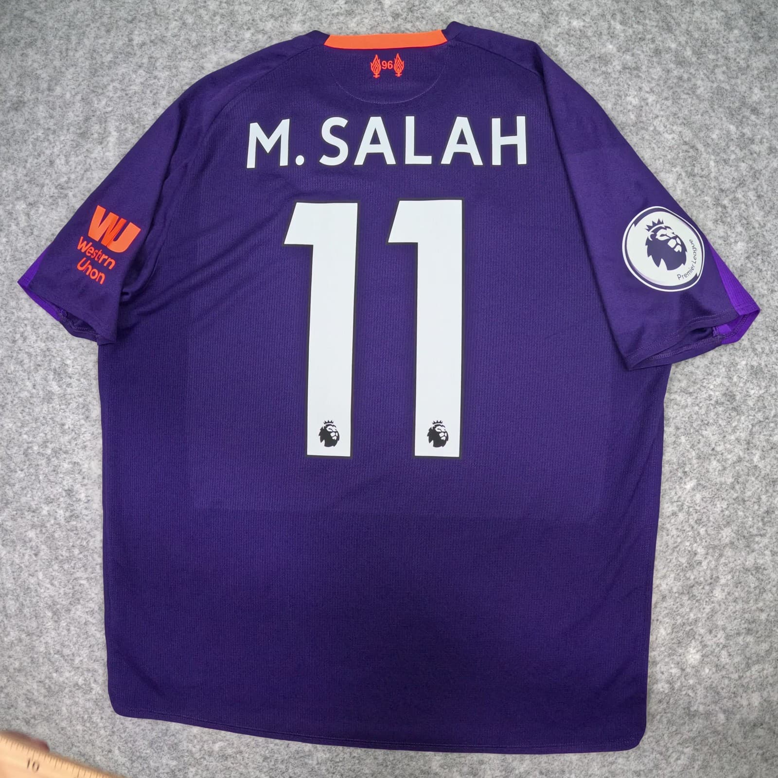 Liverpool Football Shirt Medium Away 2018 2019 New Balance Mohamed Salah 11 photo 4