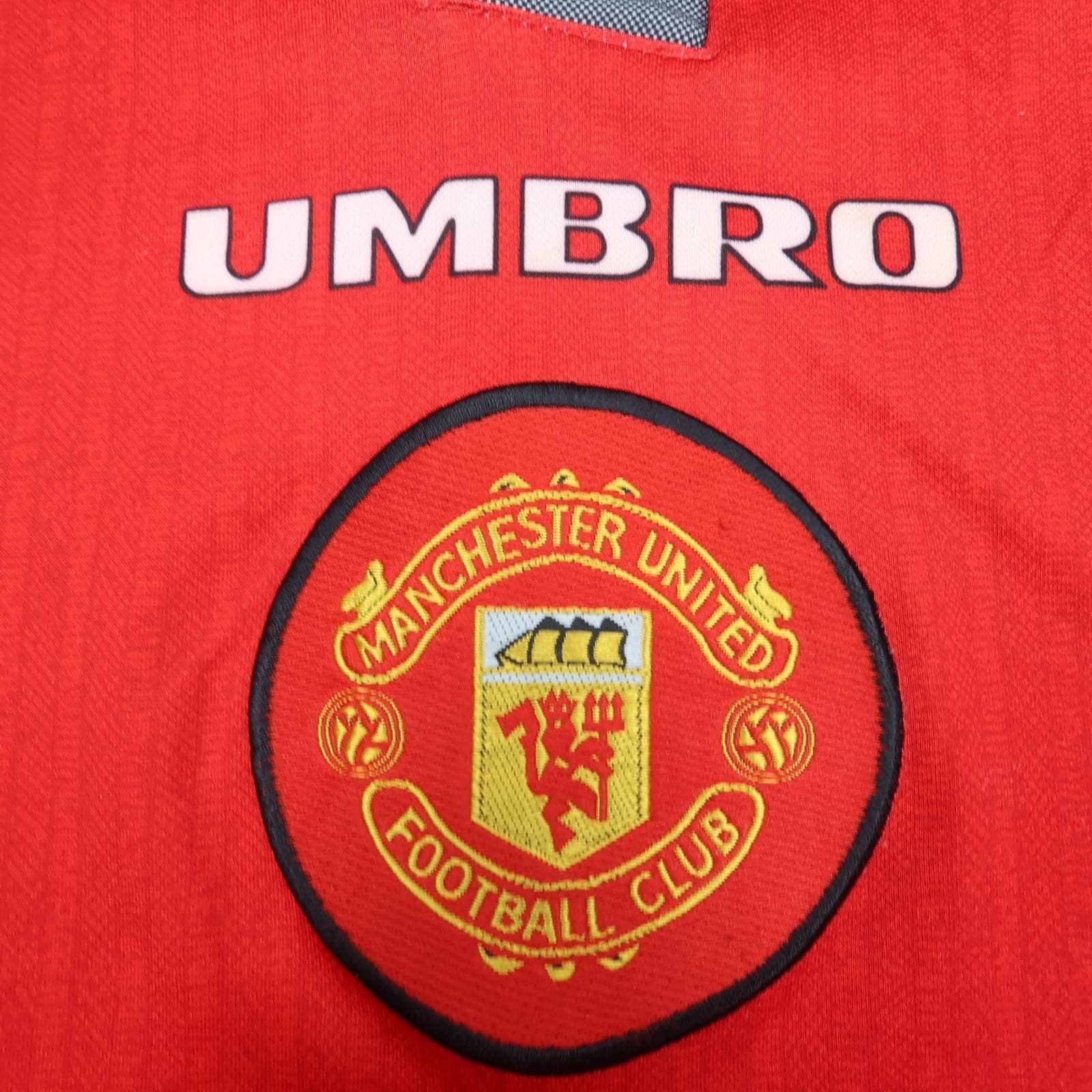 Vintage Manchester United Shirt Mens XL Red Home Umbro Cantona 7 Sharp 1997 90s photo 6