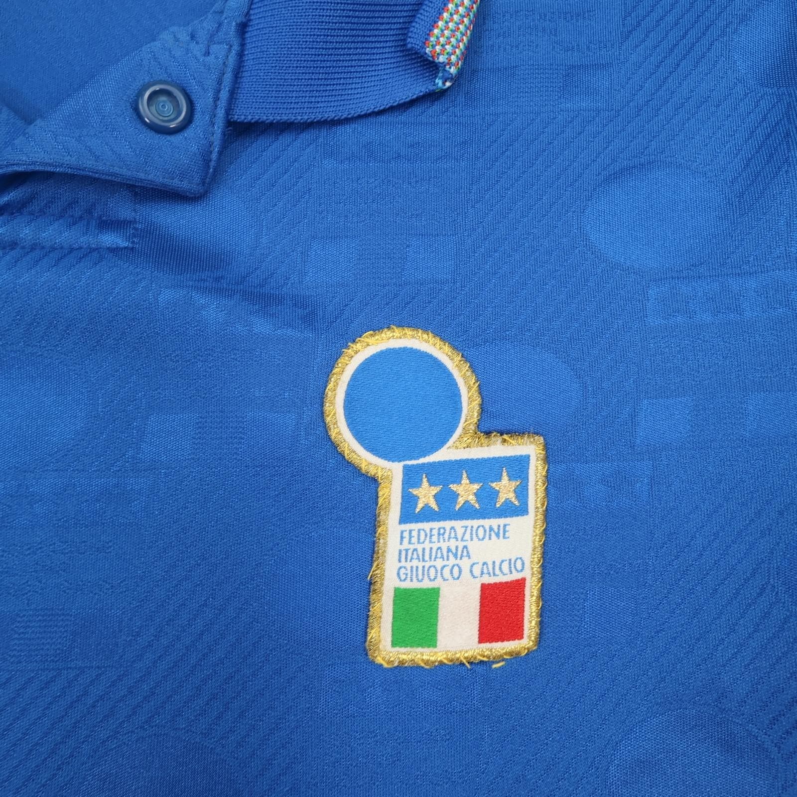 Vintage Italy Home Shirt Mens Small Blue Football Diadora 90s Jersey 1992 1993 photo 3