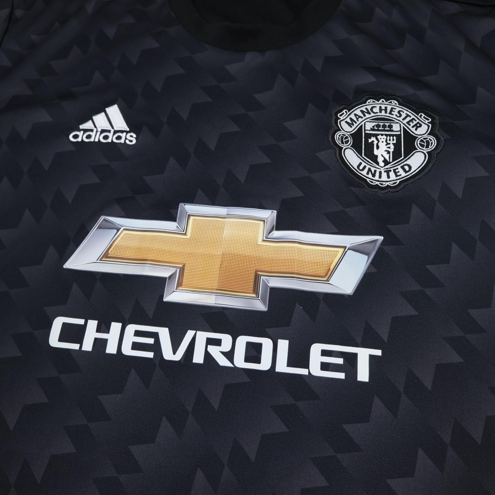 Manchester United Shirt Mens XL Black Third 2017 2018 Football Adidas Jersey photo 2
