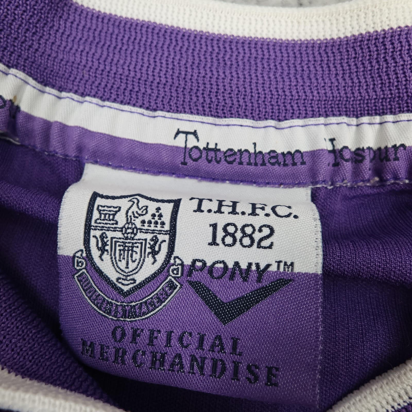 Vintage Tottenham Hotspur Shirt Mens XL Purple Away 1998 1999 Football Pony HP photo 10