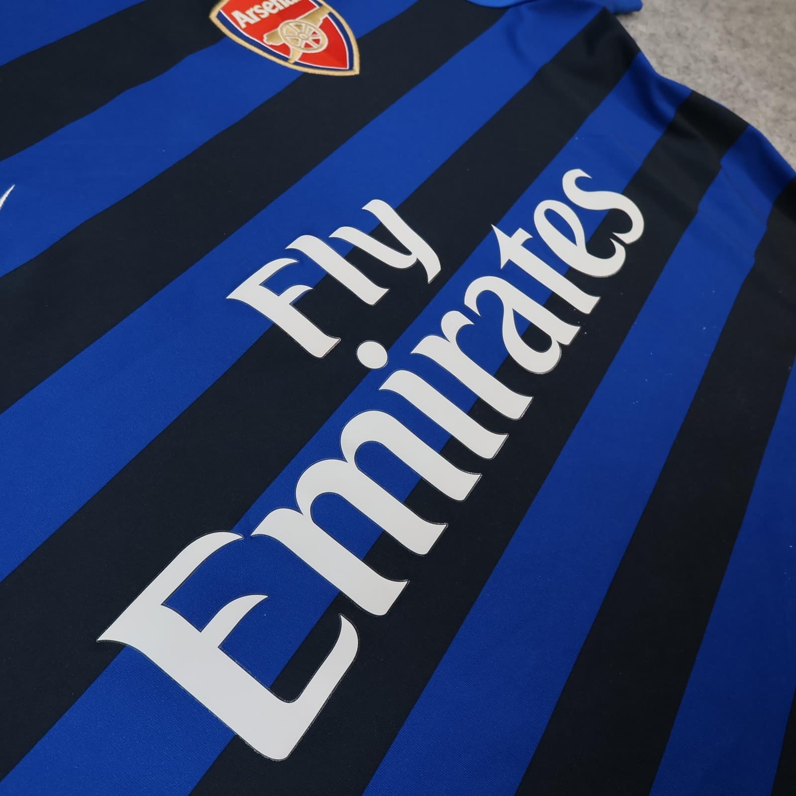 Arsenal Training Shirt Mens Large Blue Football Nike Dri-FIT 2013 2014 Jersey photo 6