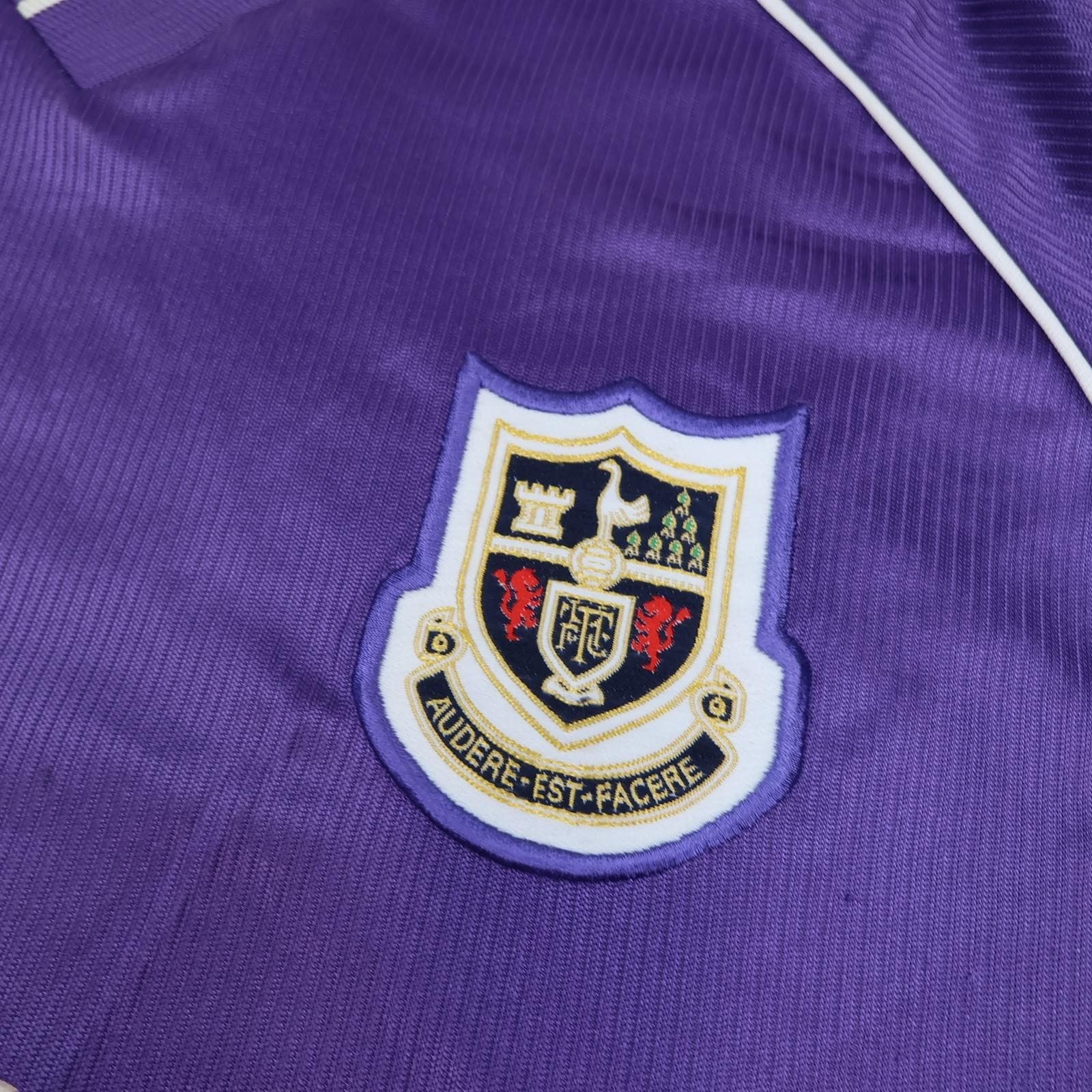 Vintage Tottenham Hotspur Shirt Mens 2XL Purple 1996 1997 Pony Ginola 14 Jersey photo 6
