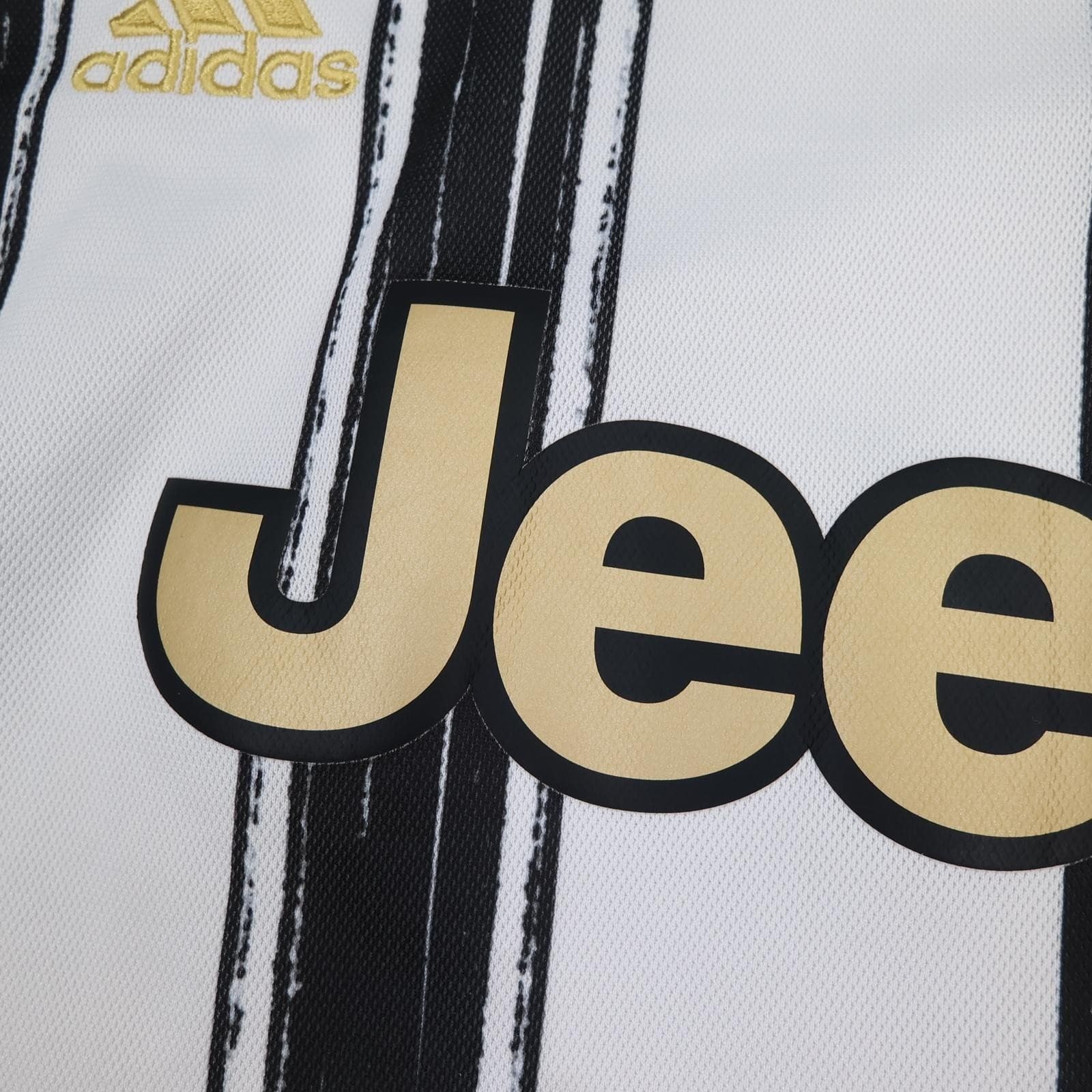 Juventus Shirt Mens Medium White Home 2020 2021 Adidas Jeep Soccer Jersey photo 4