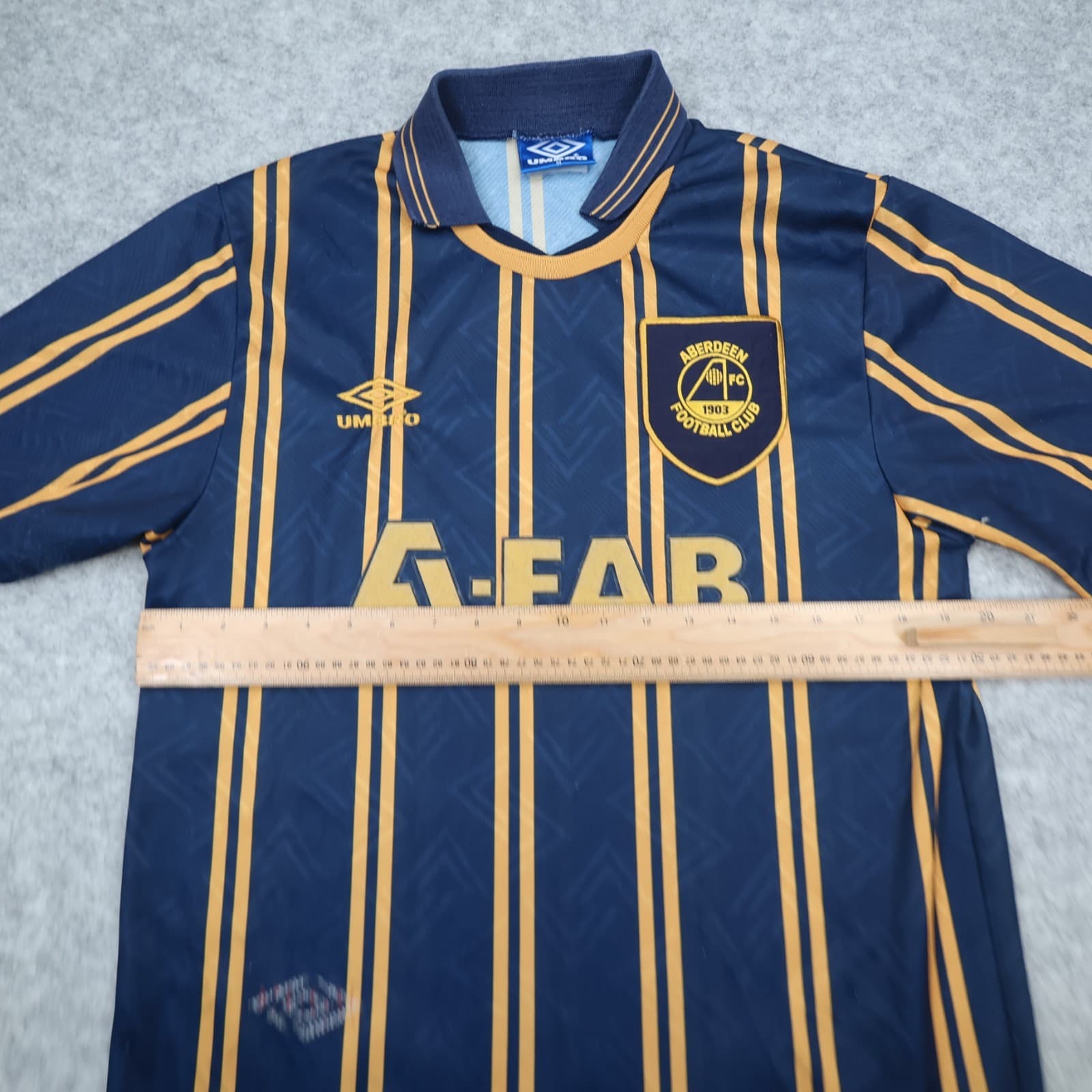 Vintage Aberdeen Football Shirt Medium Away Kit 1993 1994 Umbro Soccer Jersey photo 9