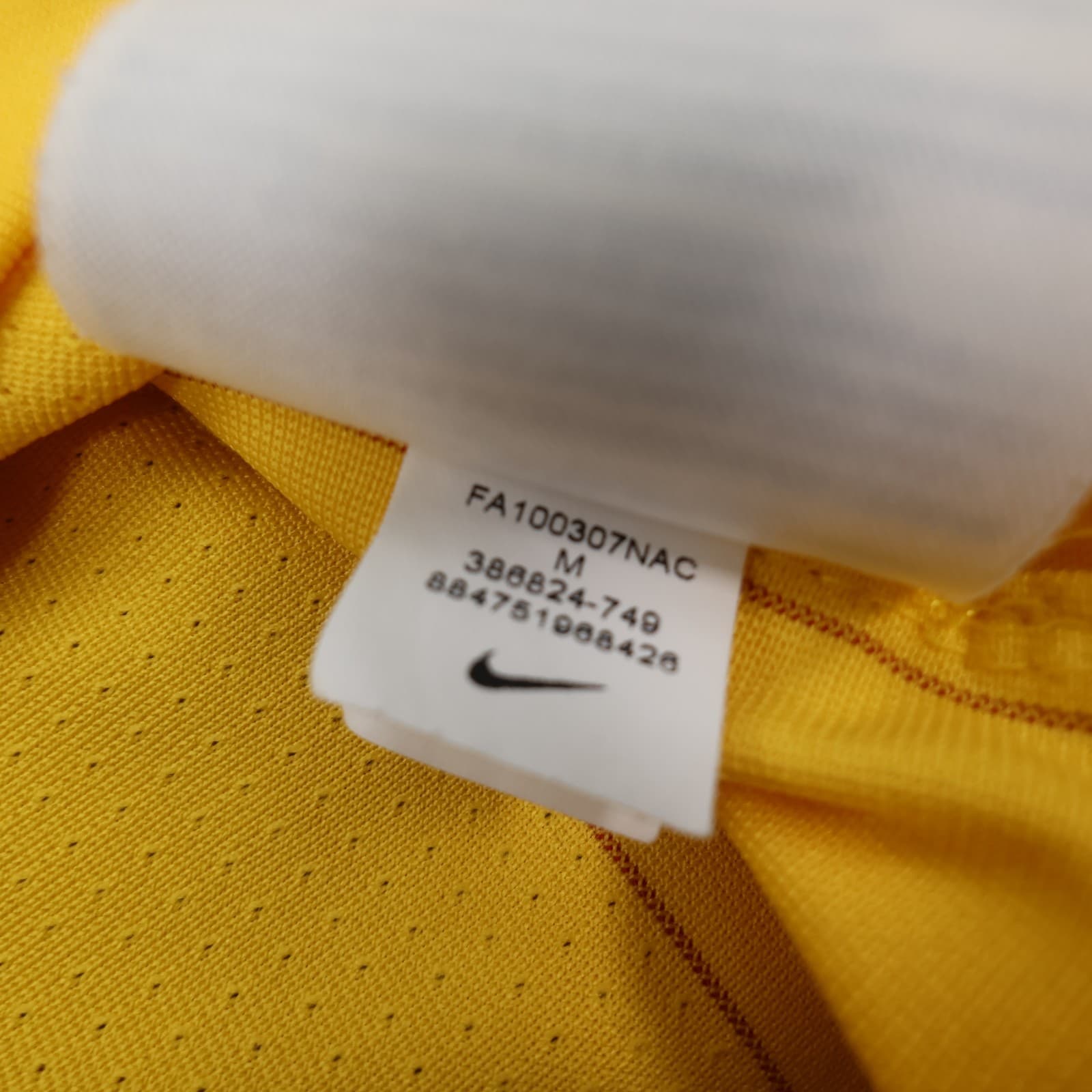 Arsenal Shirt Medium Yellow Away Kit 2010 2013 Nike Soccer Jersey photo 8