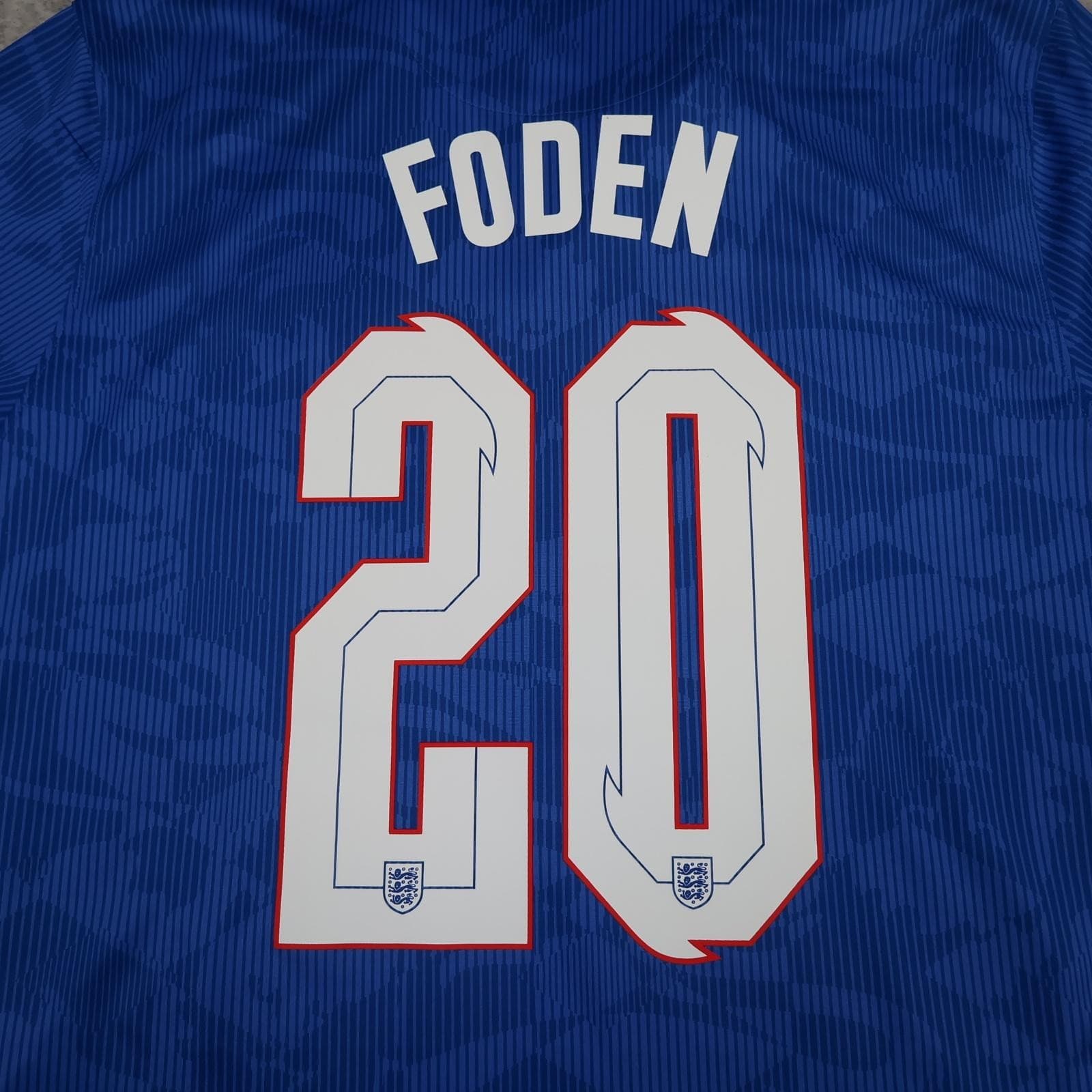 England Away Shirt Mens Large Blue 2020 2021 Football Nike Dri Fit Foden 20 photo 3