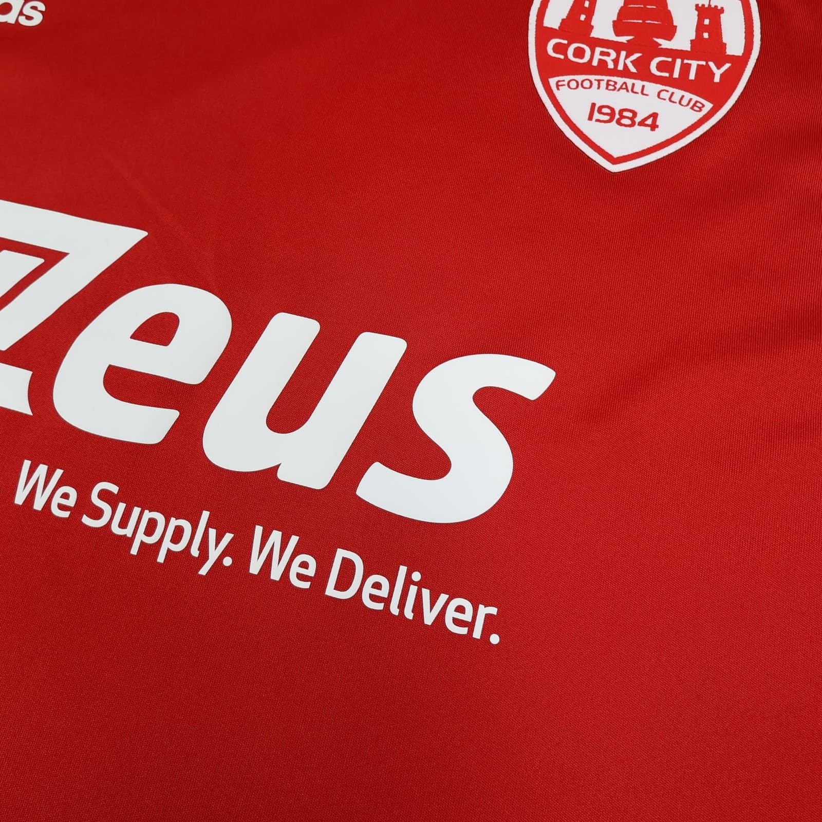 Cork City FC Shirt Mens 2XL Red Away 2023 Football Adidas Zeus Soccer Jersey photo 5