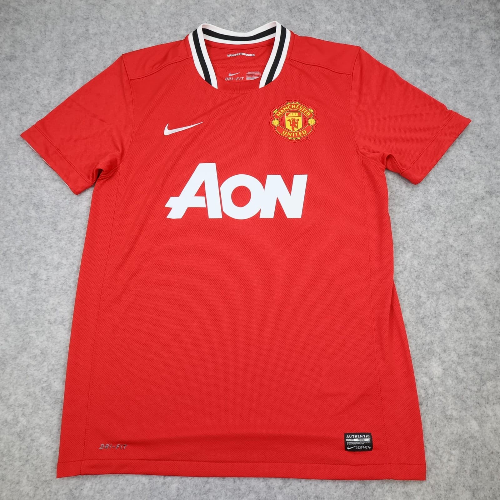 Manchester United Shirt Mens Medium Red Home 2010 2011 Nike Soccer Phil Jones 4 photo 2