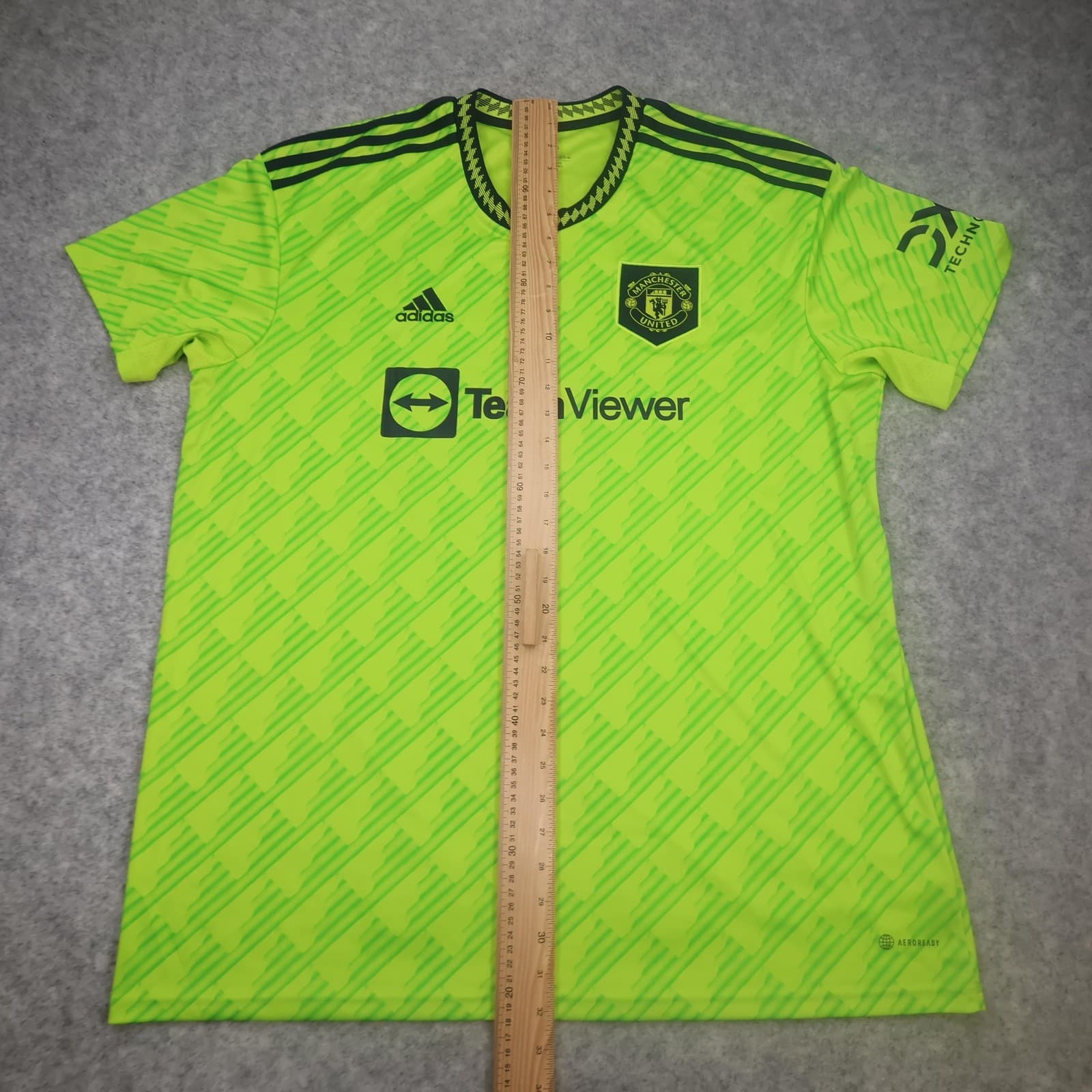 Manchester United Shirt Mens 2XL Green Third 2022 2023 Football Adidas Eriksen photo 12