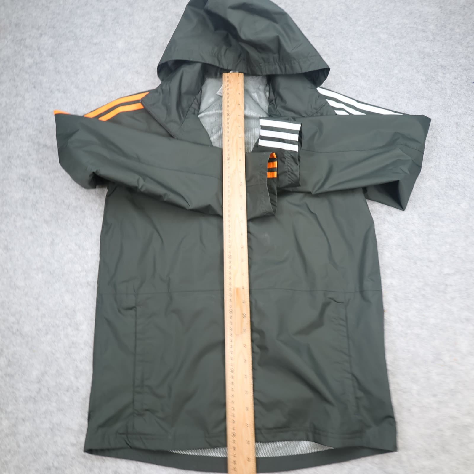 Manchester United Rain Jacket Small Grey Training Adidas 2020 2021 Zipped Hooded photo 10