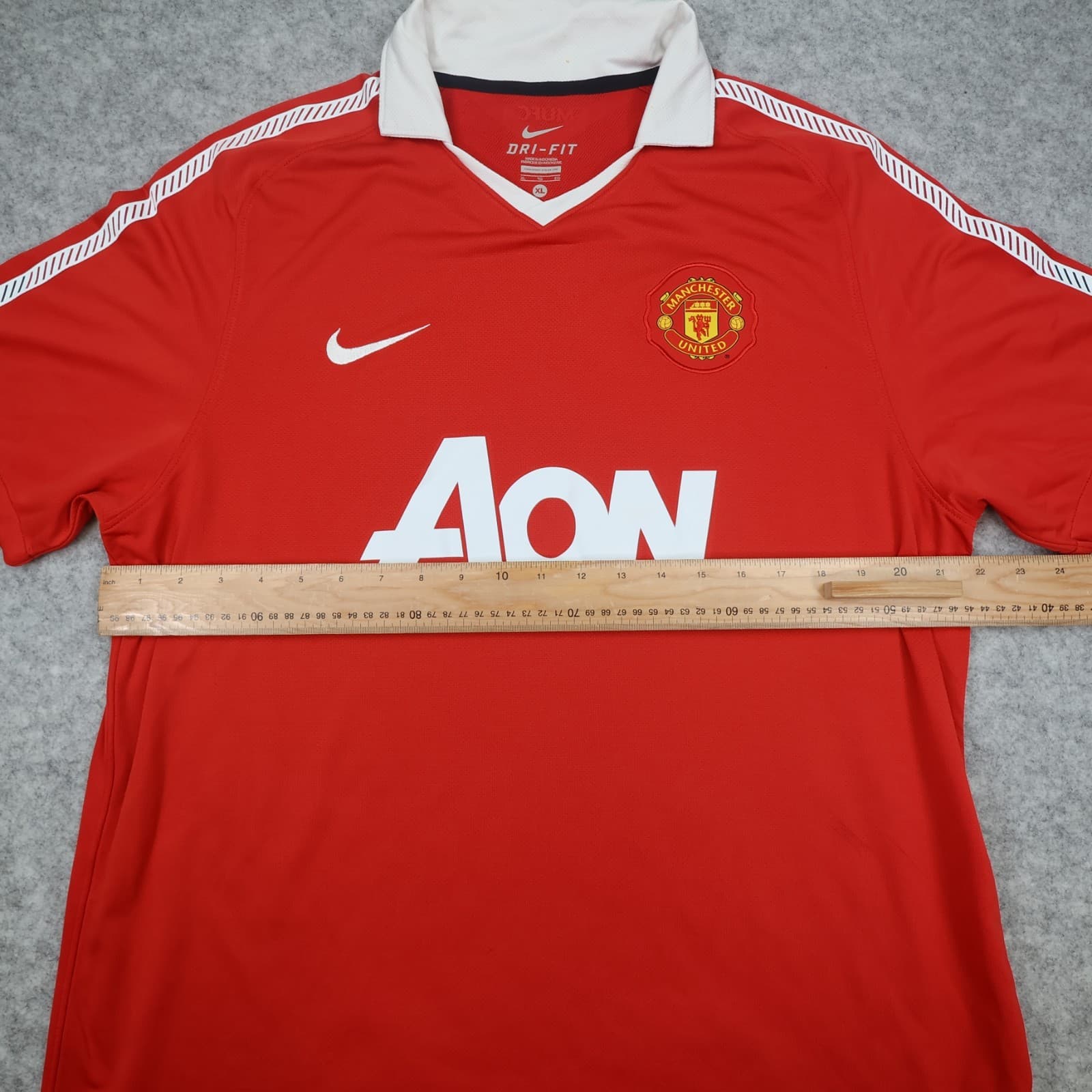 Manchester United Shirt Extra Large Red Home Kit 2010 2011 Nike Soccer Jersey photo 12