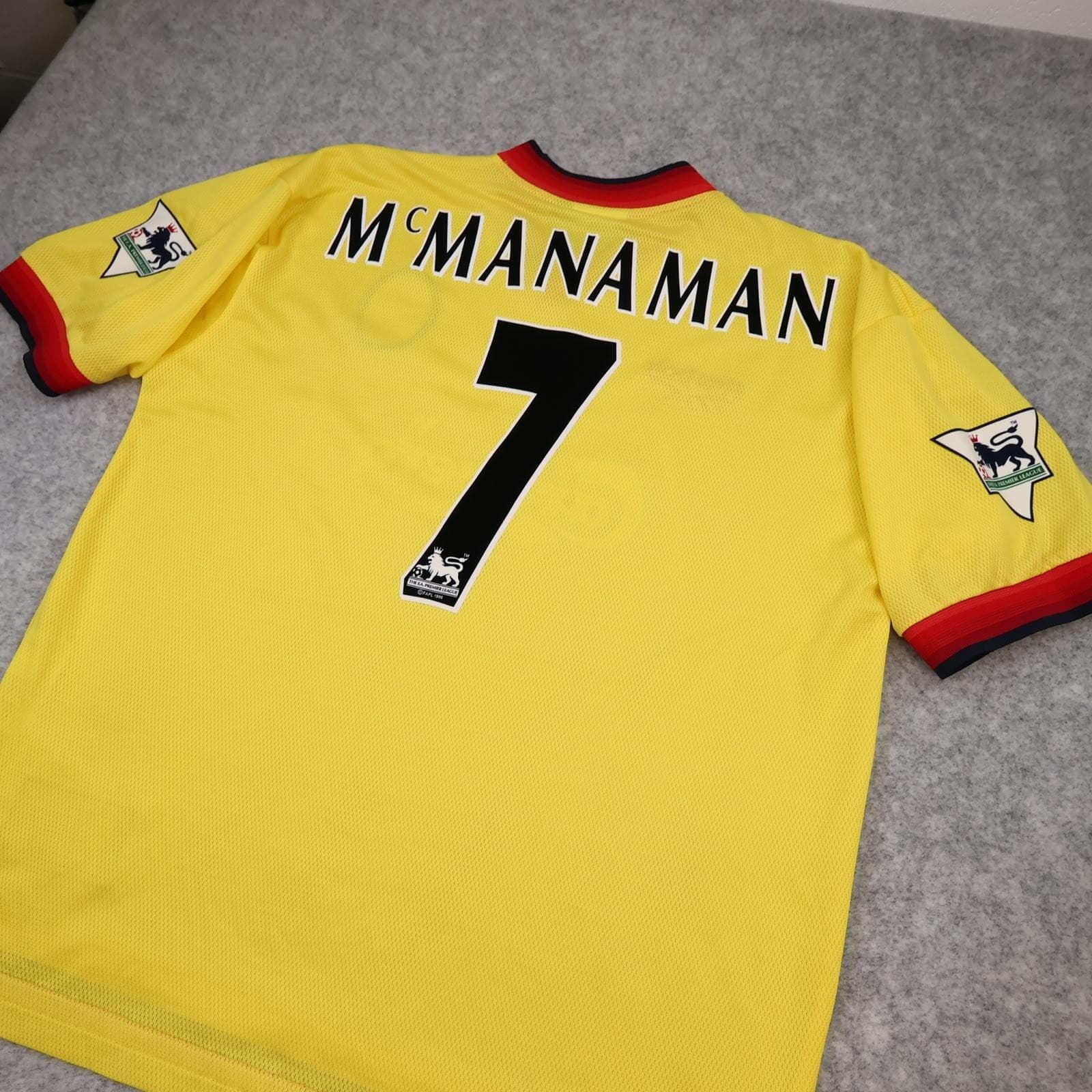 Vintage Liverpool Away Shirt Mens Large Yellow 1997 1999 Reebok Carlsberg Jersey photo 12