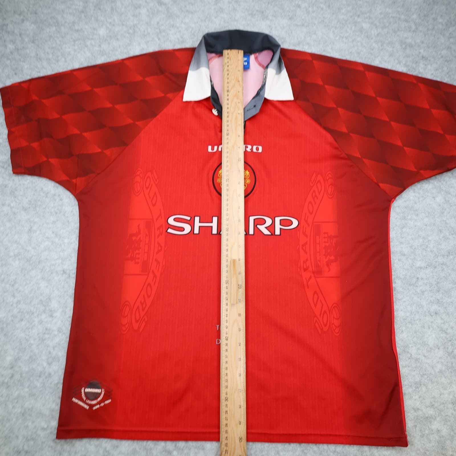 Vintage Manchester United Shirt Extra Large Red Home Kit 1996 1998 Umbro Jersey photo 12