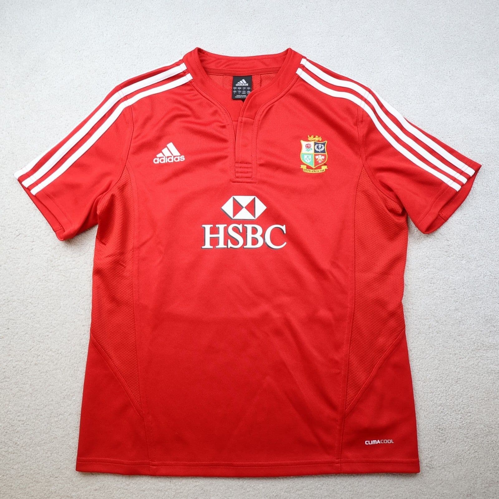Lions Rugby Shirt Large Womens Adidas Jersey 2008 2009 HSBC South Africa Ladies
