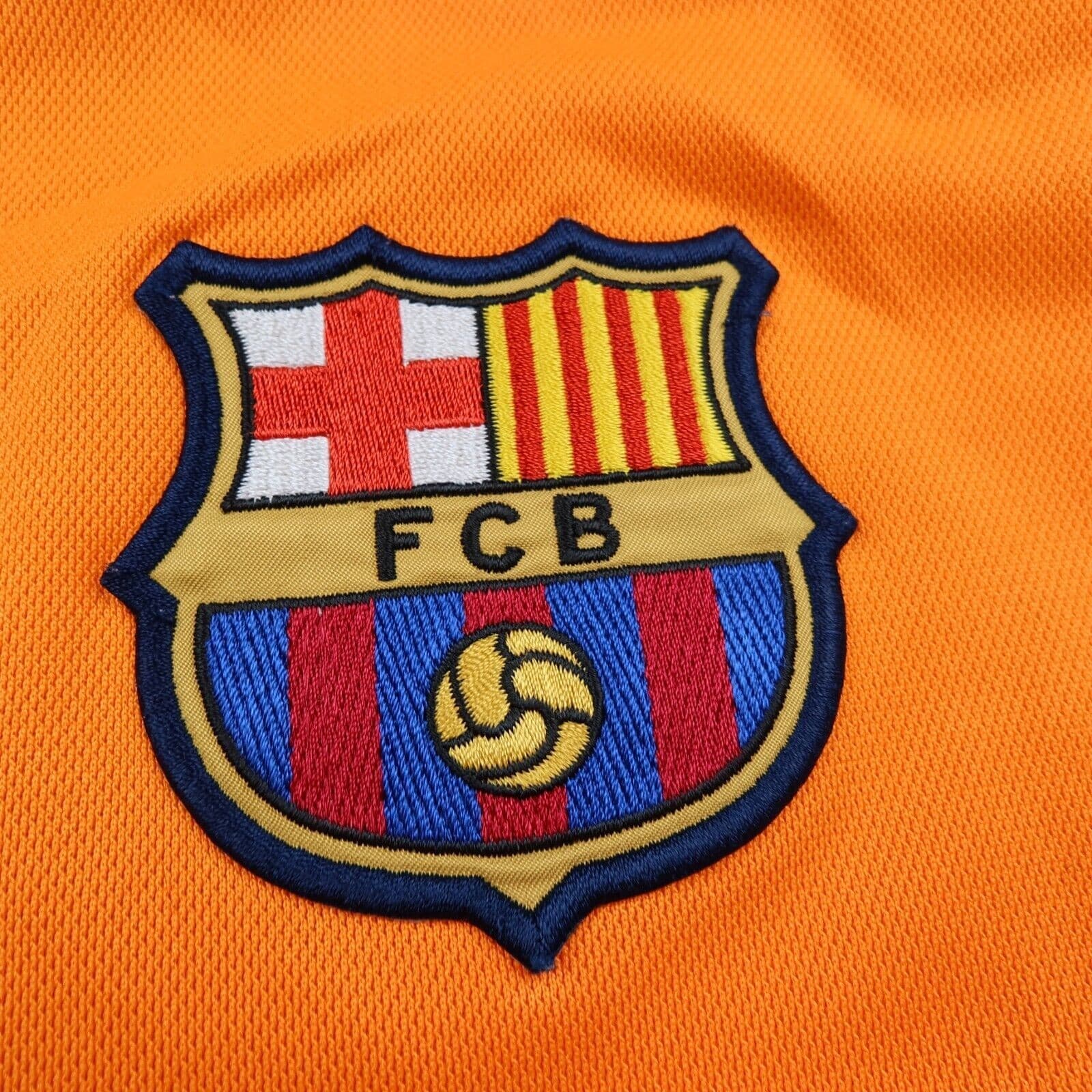 Barcelona Shirt Large Orange Away 2006 2008 Nike Jersey Football Lionel Messi photo 6
