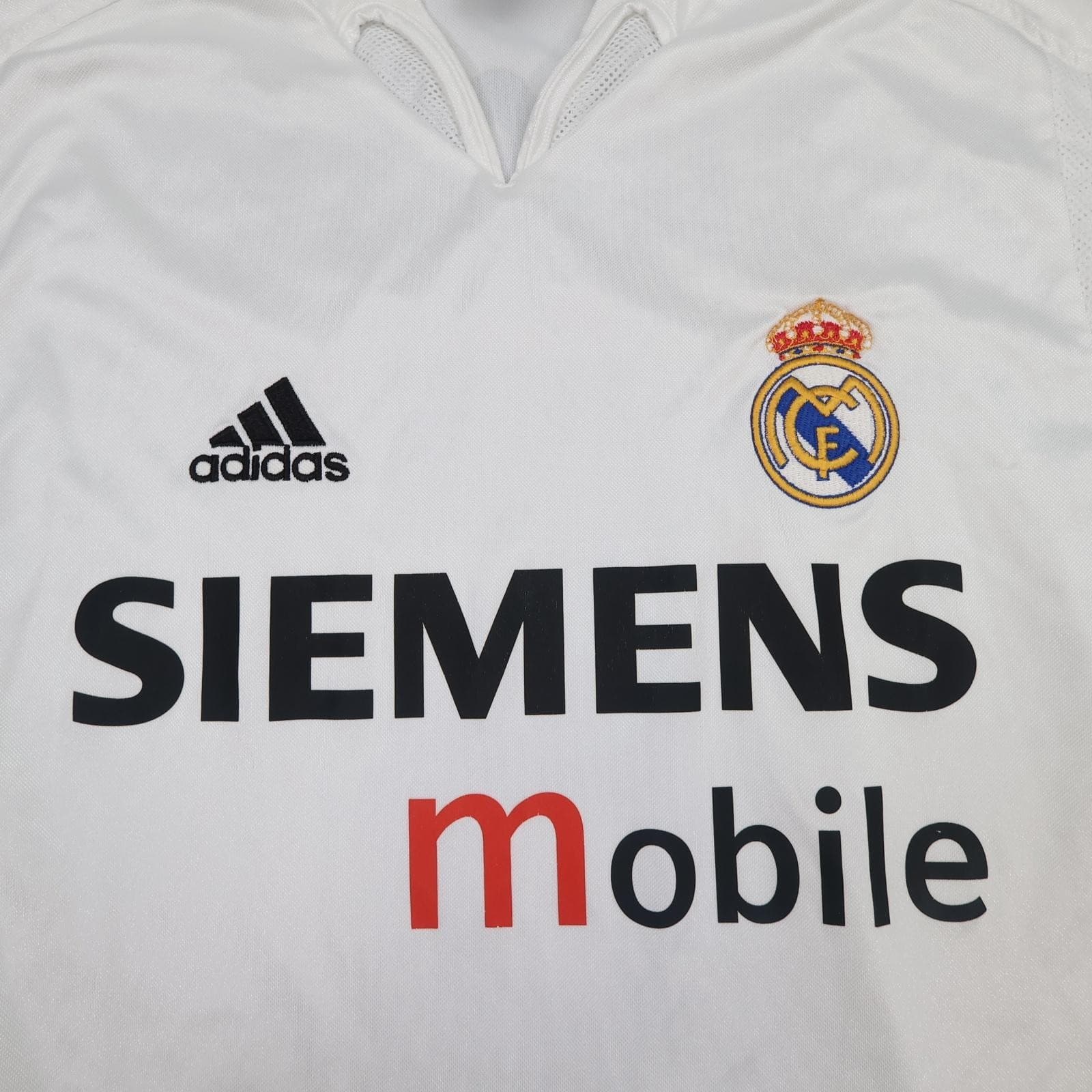 Vintage Real Madrid Shirt Mens Medium White 2004 2005 Football Adidas Zidane 5 photo 6