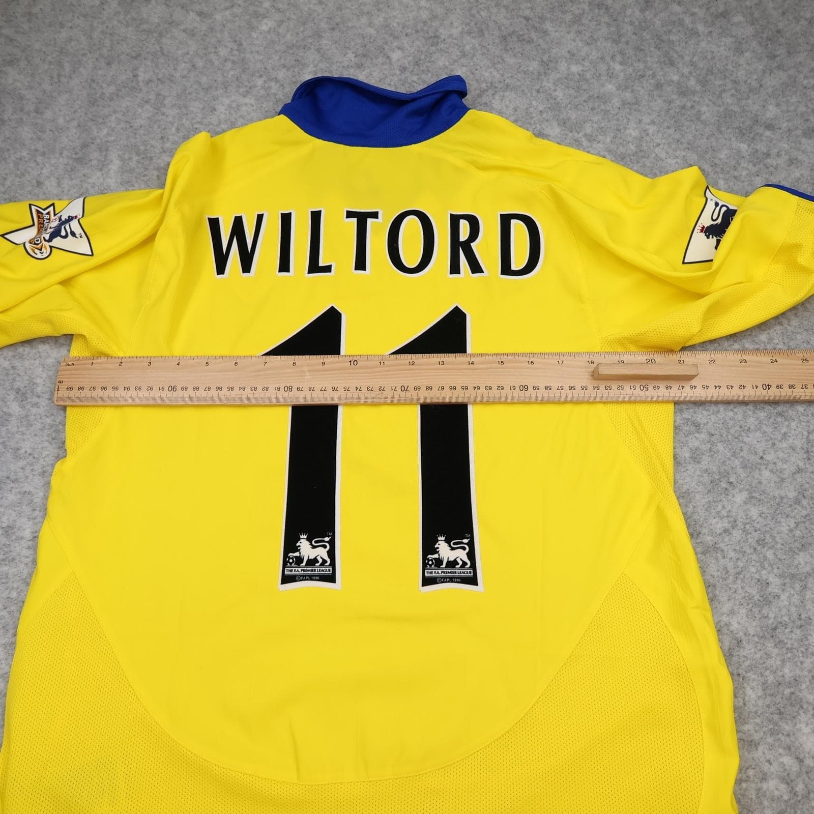 Arsenal Away Shirt Mens Large Yellow 2003 2004 Vintage Nike Wiltord 11 Jersey photo 9