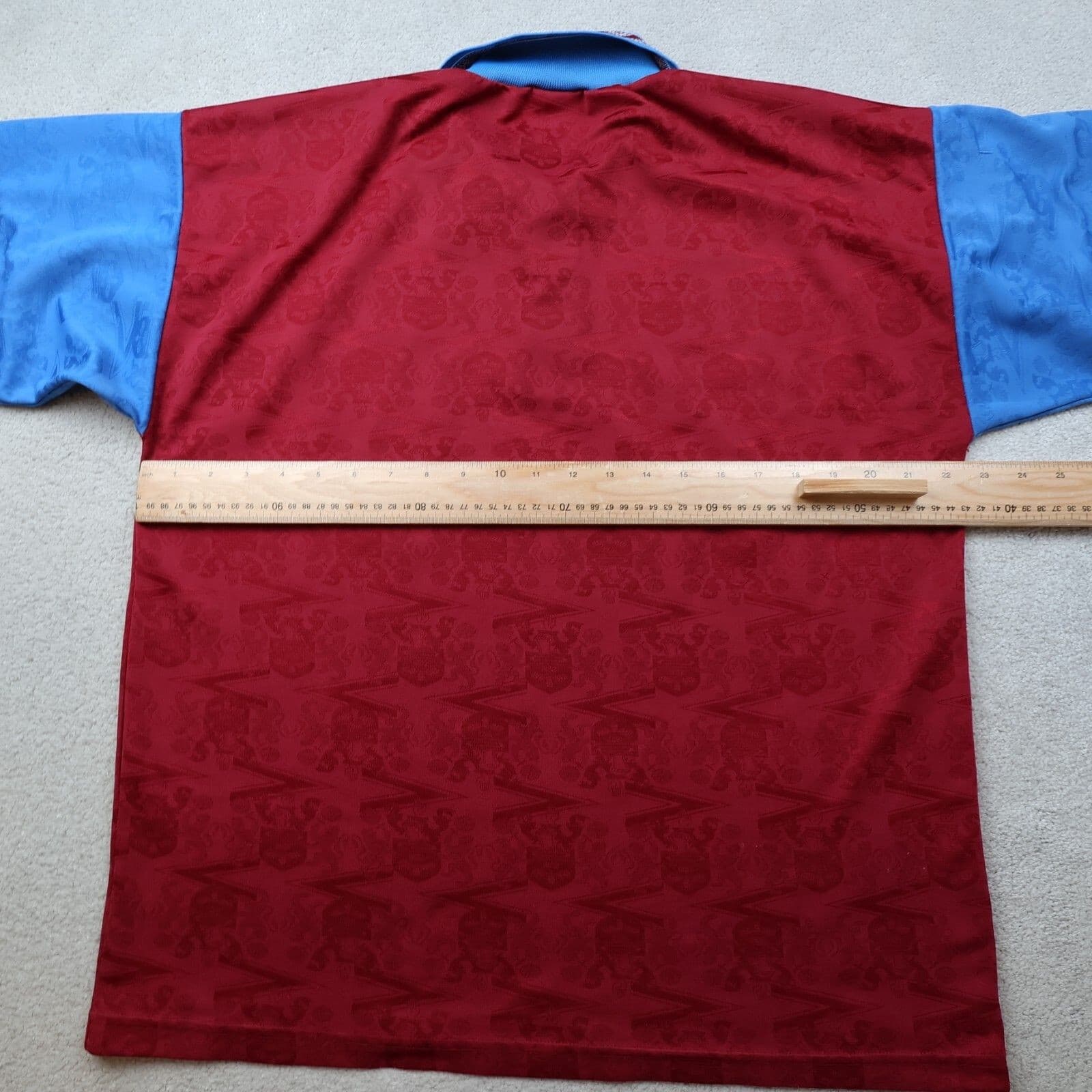 Vintage Burnley Shirt Extra Large Home Kit Mitre 1993 1994 1995 Jersey Endsleigh photo 10