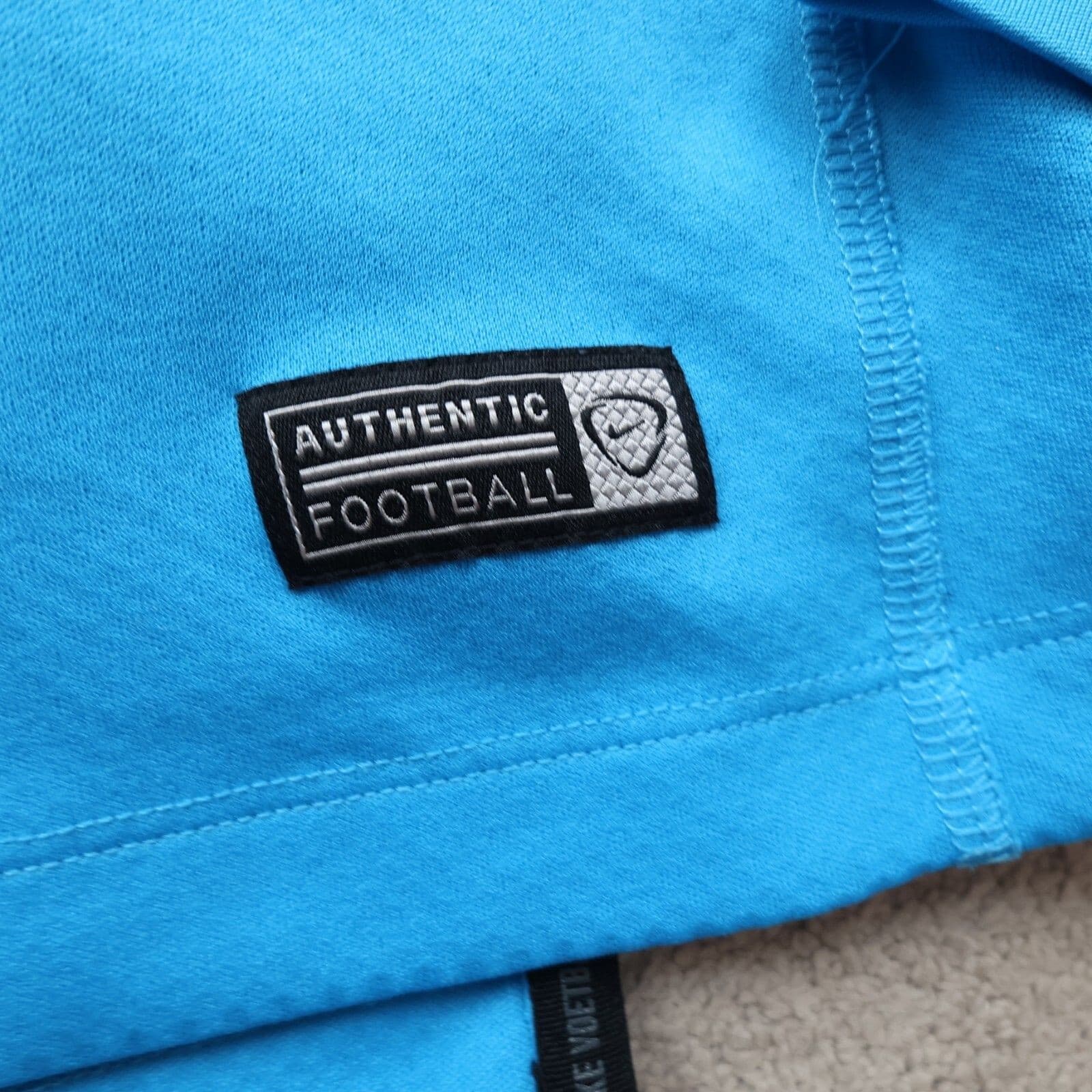 Manchester City Jumper Large Blue Tracksuit Pullover 2014 2015 1/4 Zip Nike photo 5